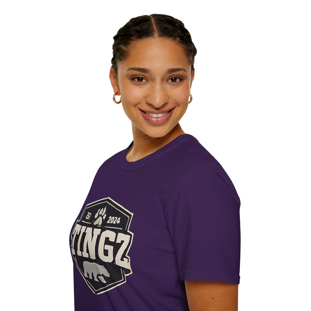 Bear Tingz Logo T‑Shirt — Retro Paw Emblem Tee
