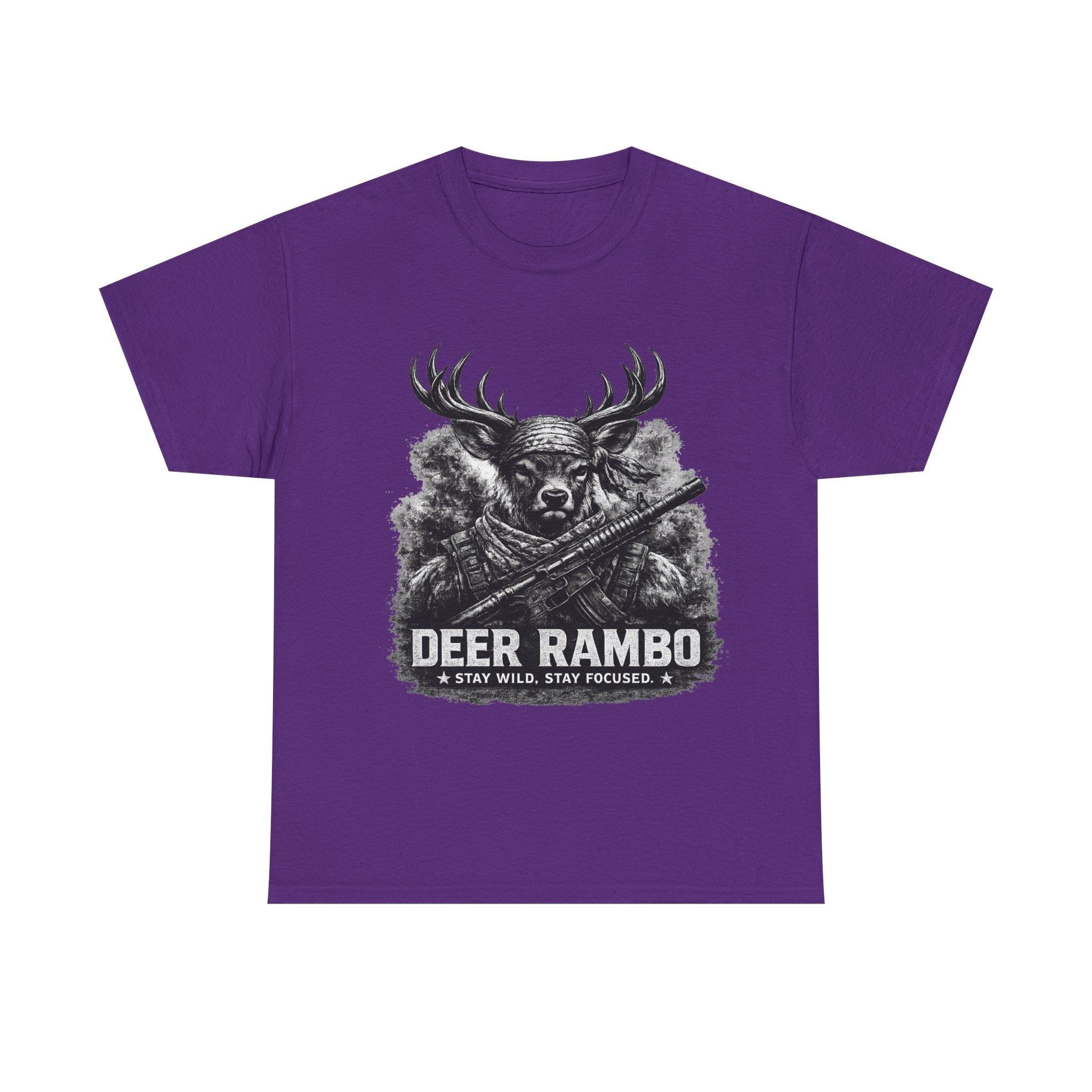 Deer Rambo Skull T-Shirt | Hunter Gift | Woodland Deer Shirt | Rustic Outdoor Tee | Unisex Shirt