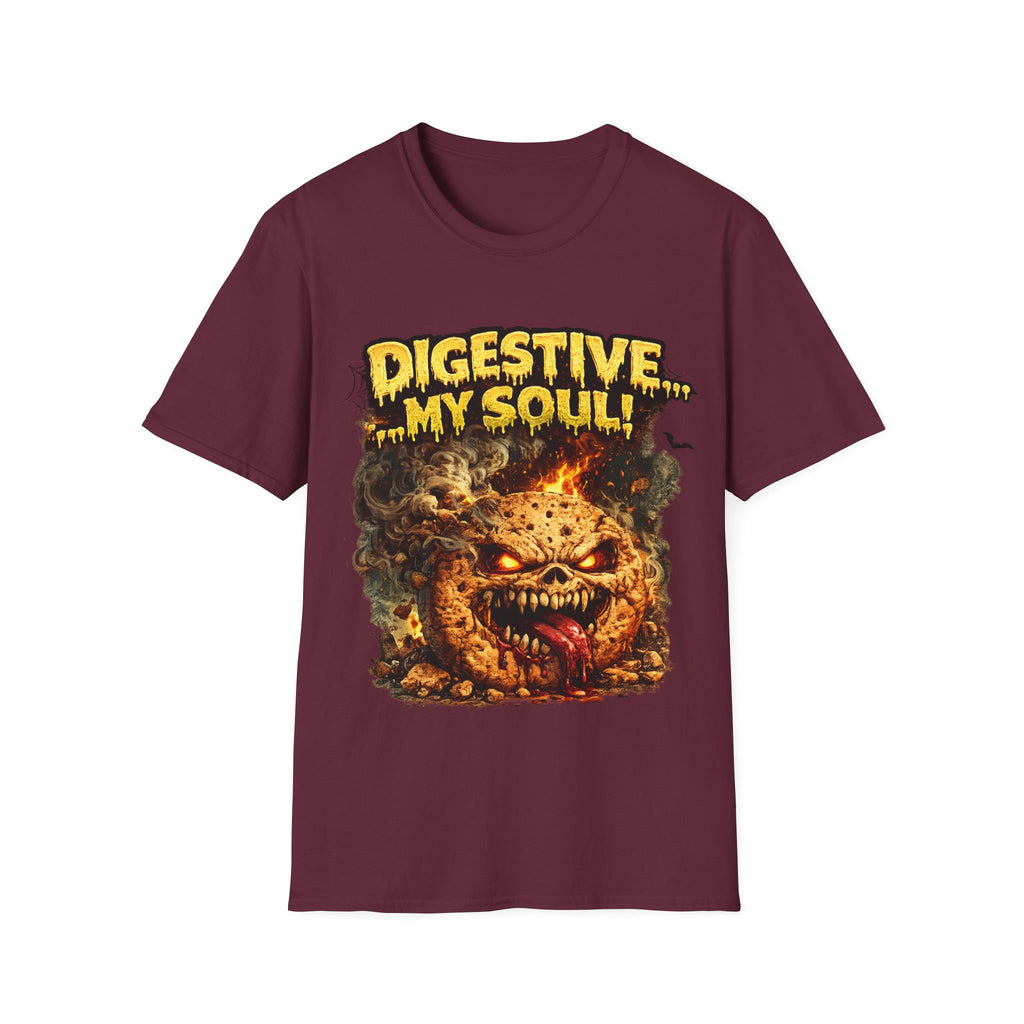 Digestive My Soul Graphic T‑Shirt — Horror Monster Skull Design