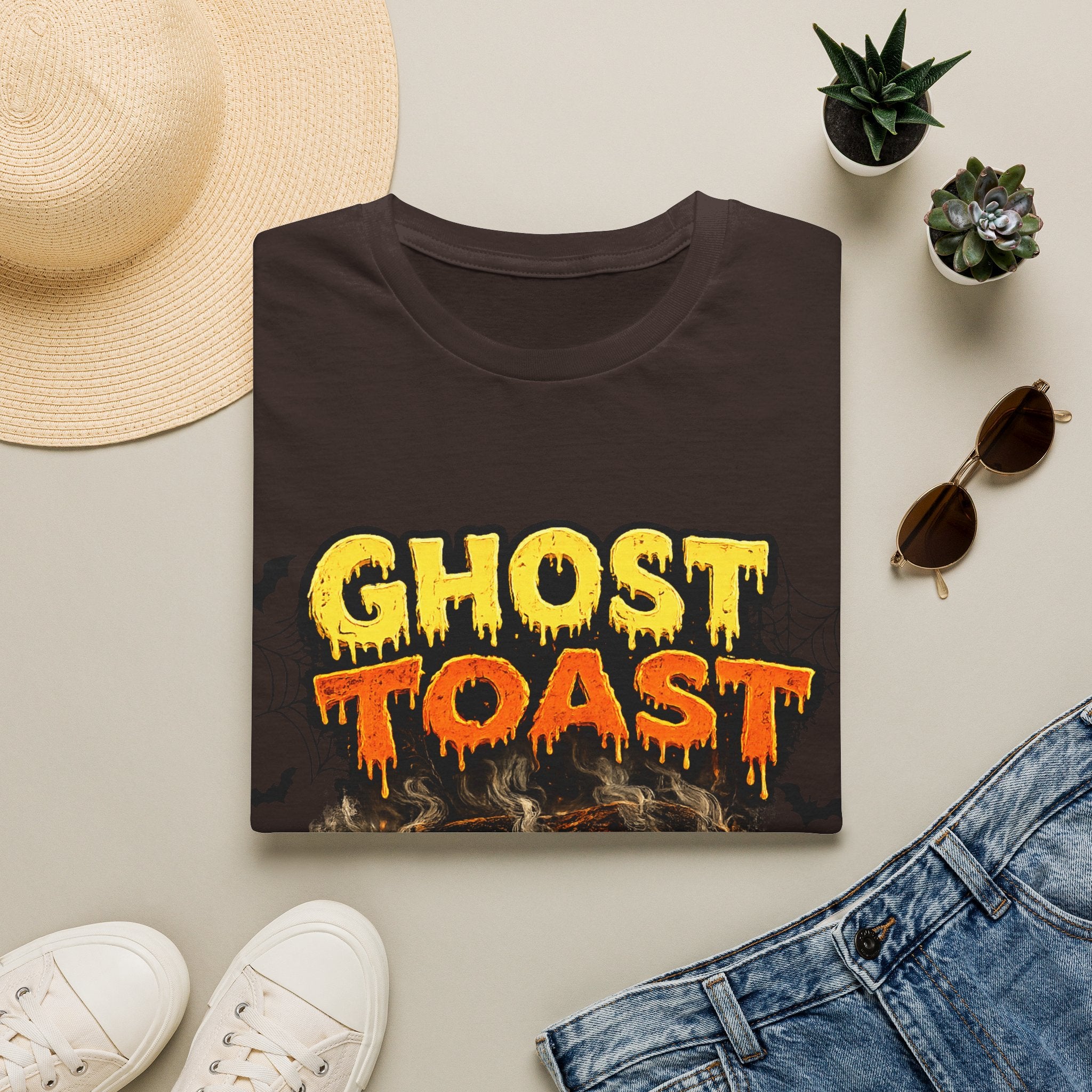 Ghost Toast Halloween T-Shirt — Spooky Haunted Breakfast Graphic Tee