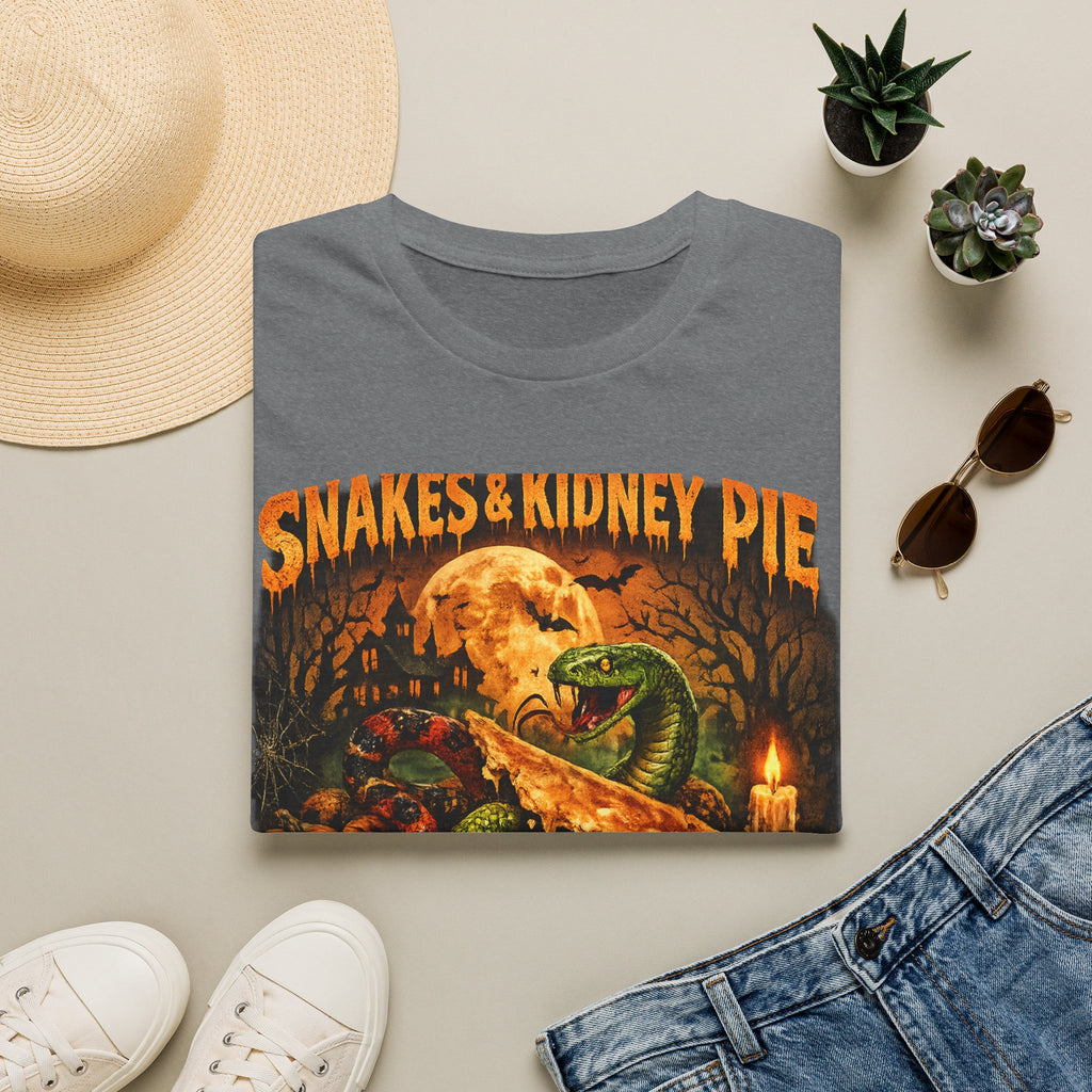 Snakes & Kidney Pie Tee — Spooky Retro Halloween Graphic T-Shirt