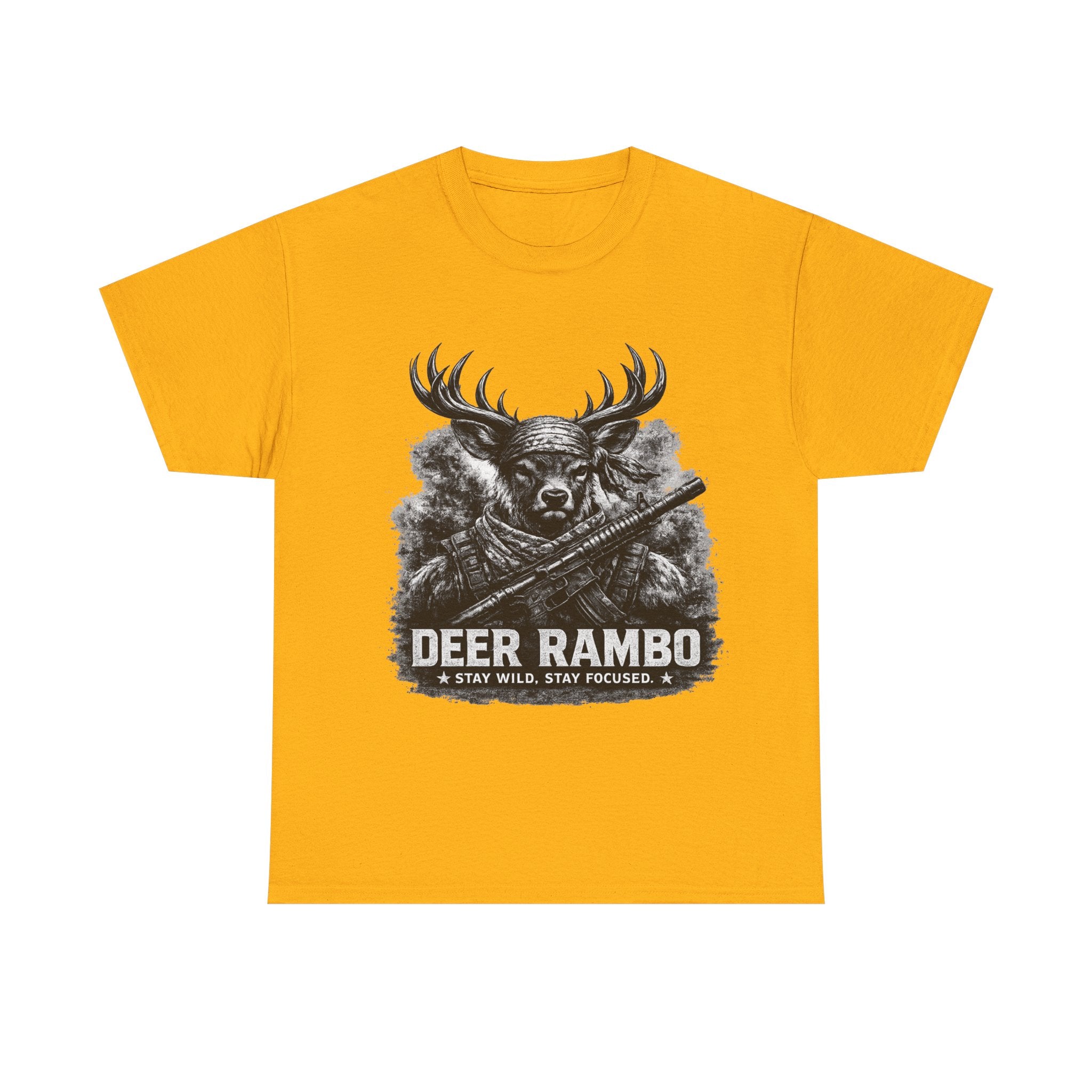 Deer Rambo Skull T-Shirt | Hunter Gift | Woodland Deer Shirt | Rustic Outdoor Tee | Unisex Shirt