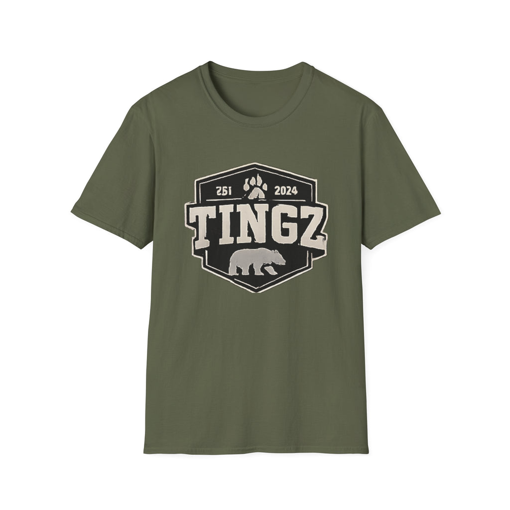 Bear Tingz Logo T‑Shirt — Retro Paw Emblem Tee