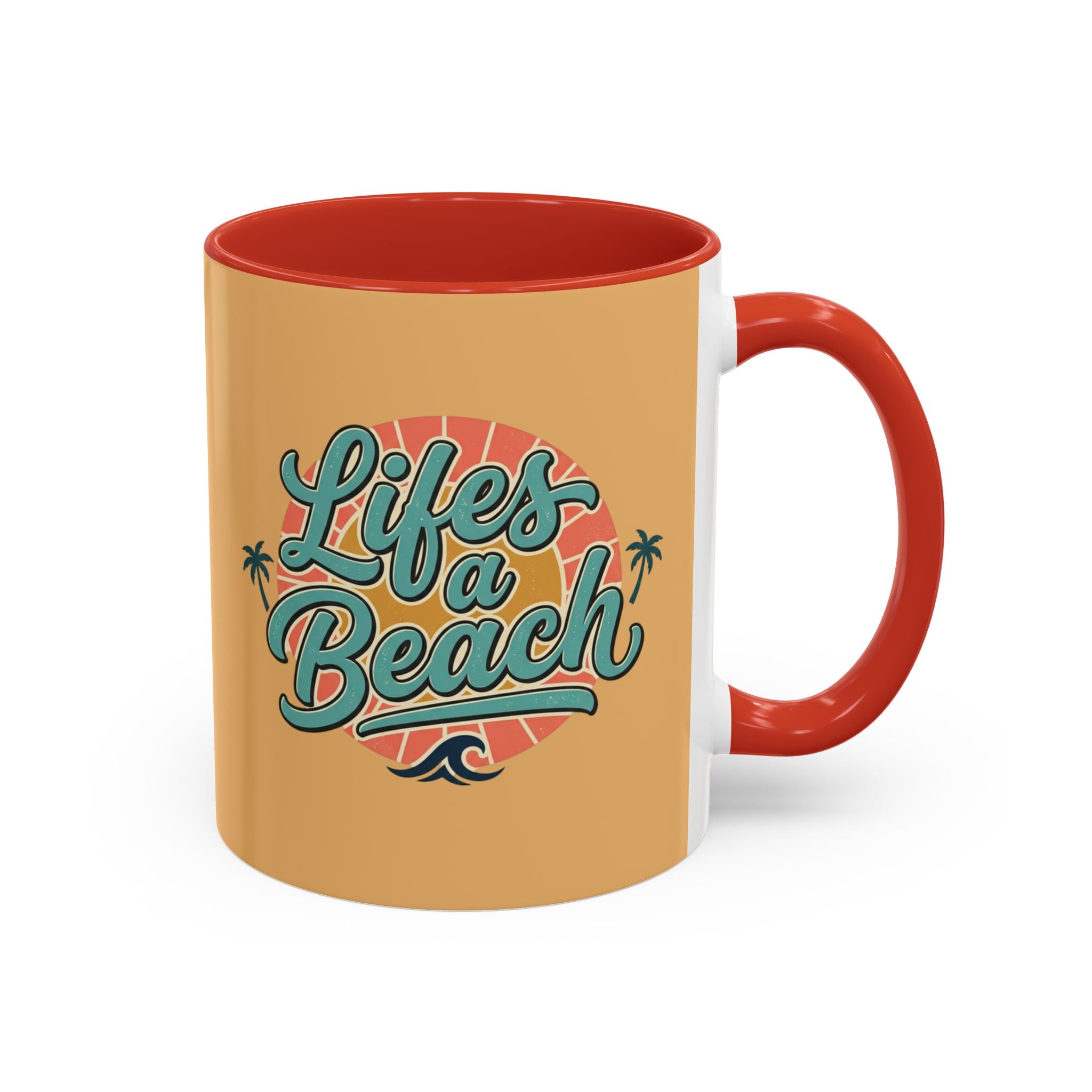 Life's a Beach Coffee Mug — Retro Beach Vibes 11/15oz Accent Mug