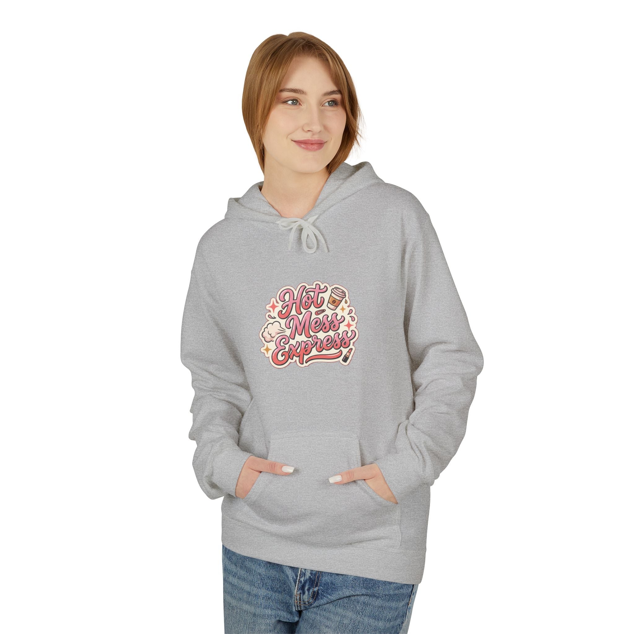 Hoodie - "Hot Mess Express" Funny Script Hoodie
