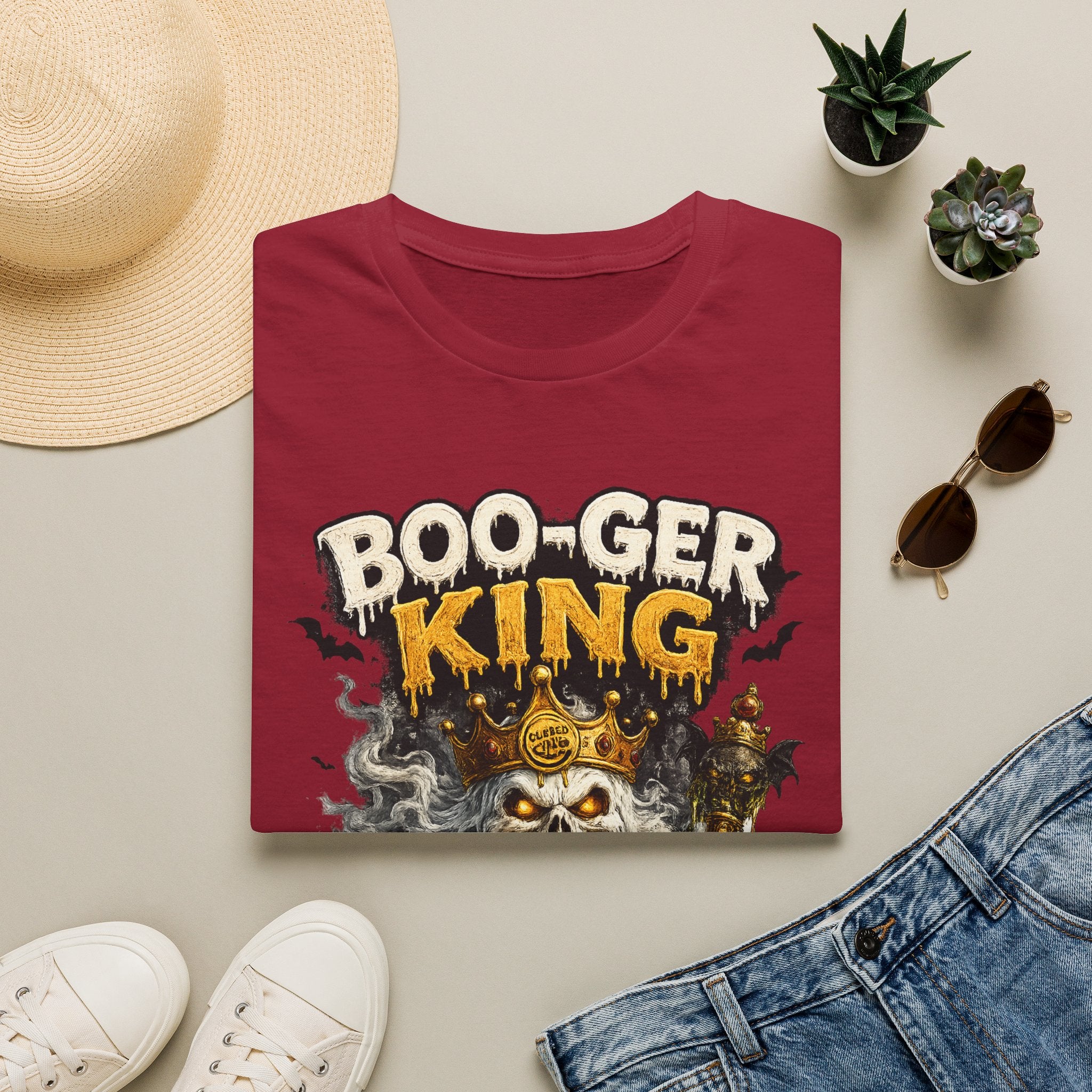 Boo-ger King Halloween T-Shirt — Spooky Skull King Graphic Tee