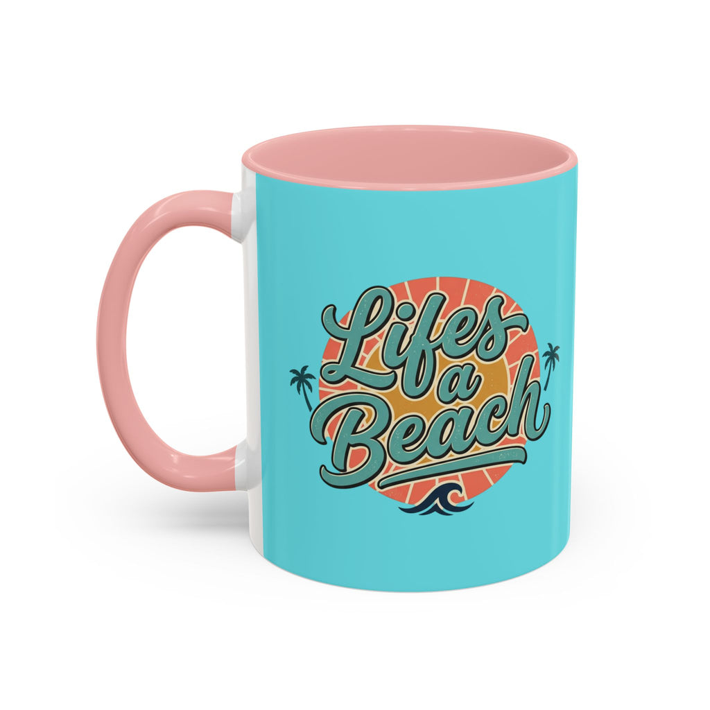 Life's a Beach Coffee Mug — Retro Beach Vibes 11/15oz Accent Mug