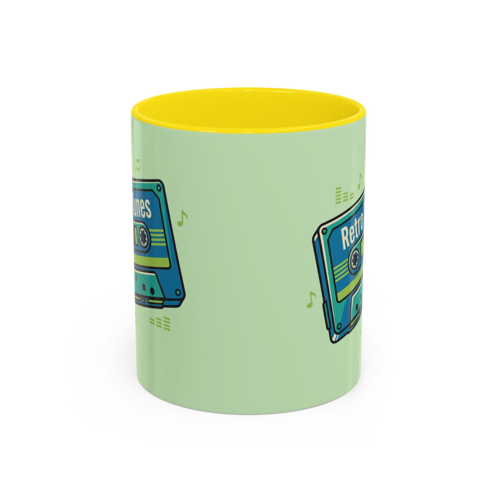 Retro Tunes Accent Coffee Mug — Cassette Tape Music Lovers Gift (11/15oz)