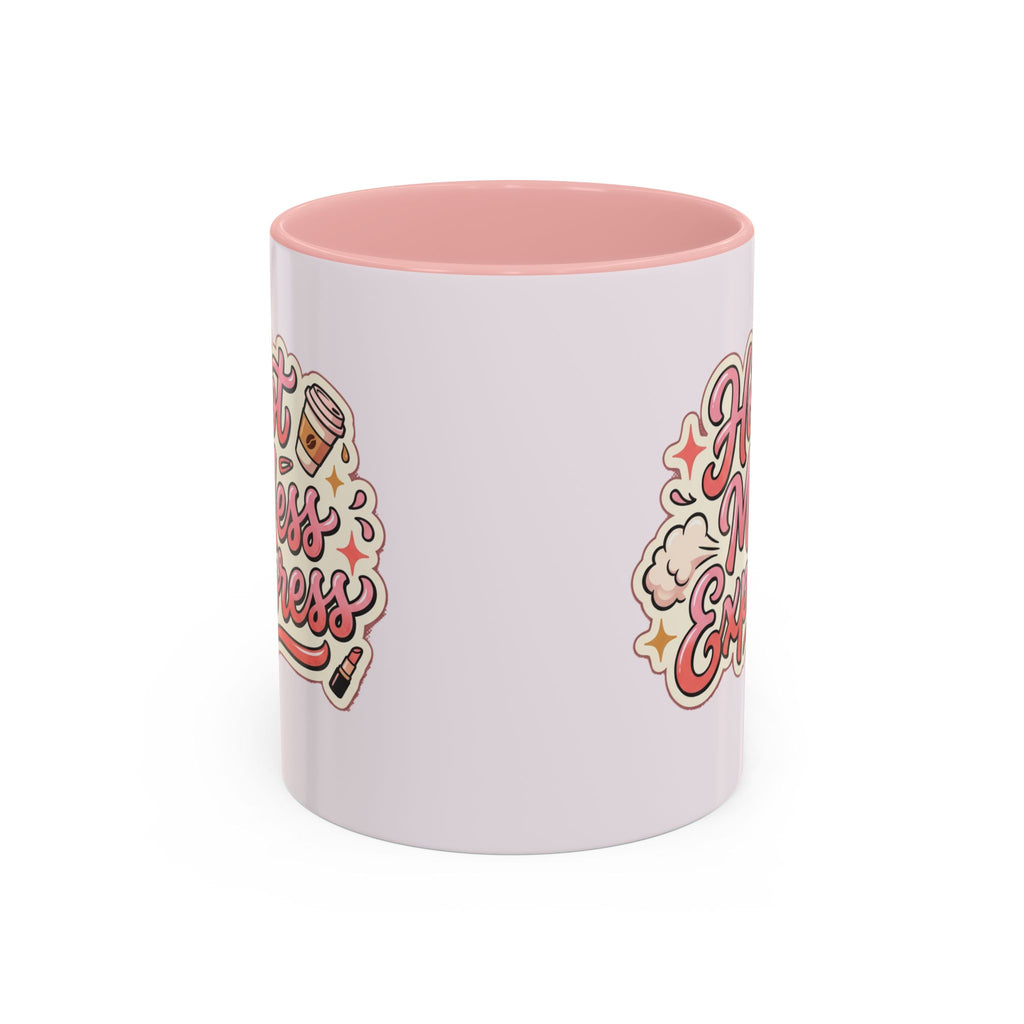 Hot Mess Express Coffee Mug — Funny Pink Accent Mug for Coffee Lovers