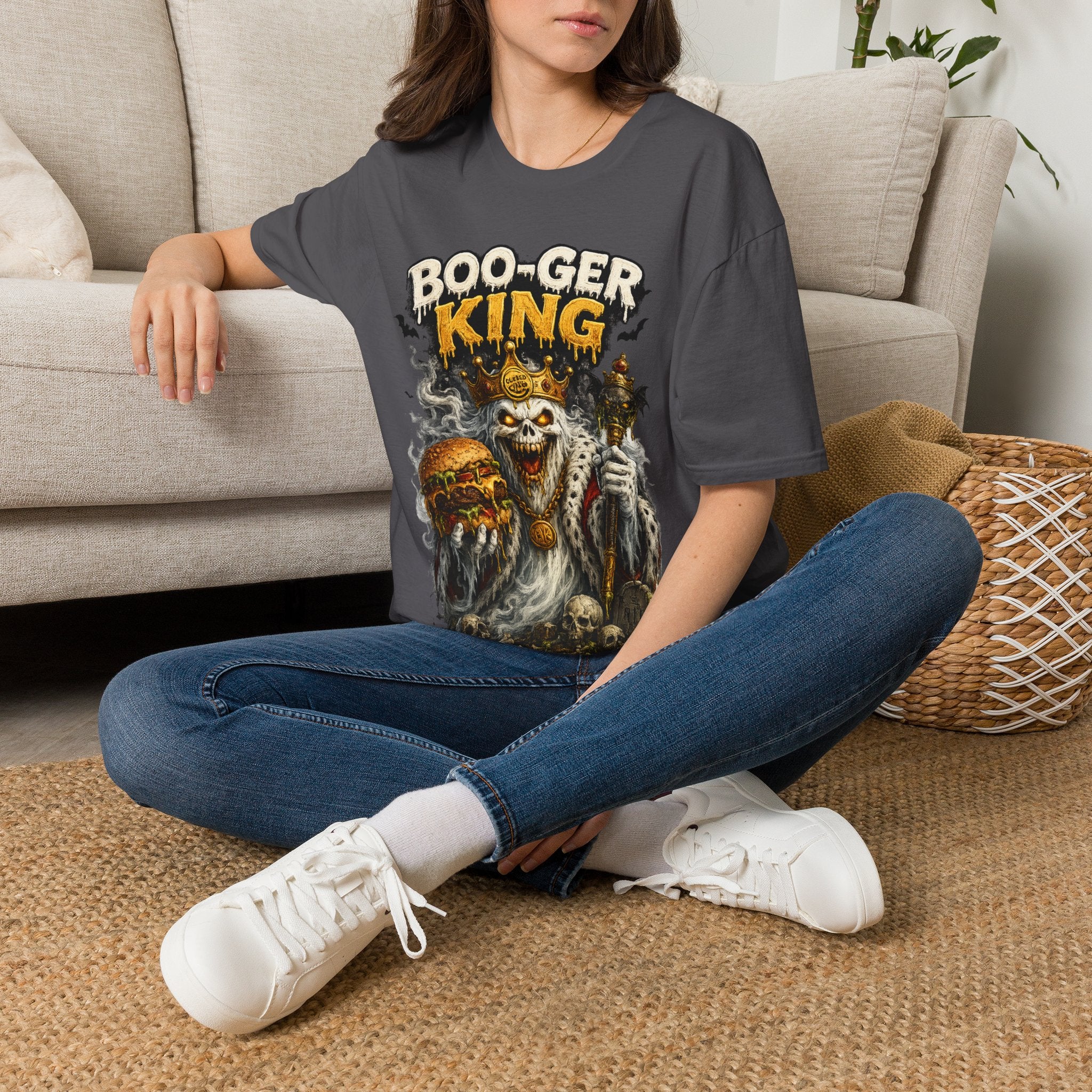 Boo-ger King Halloween T-Shirt — Spooky Skull King Graphic Tee