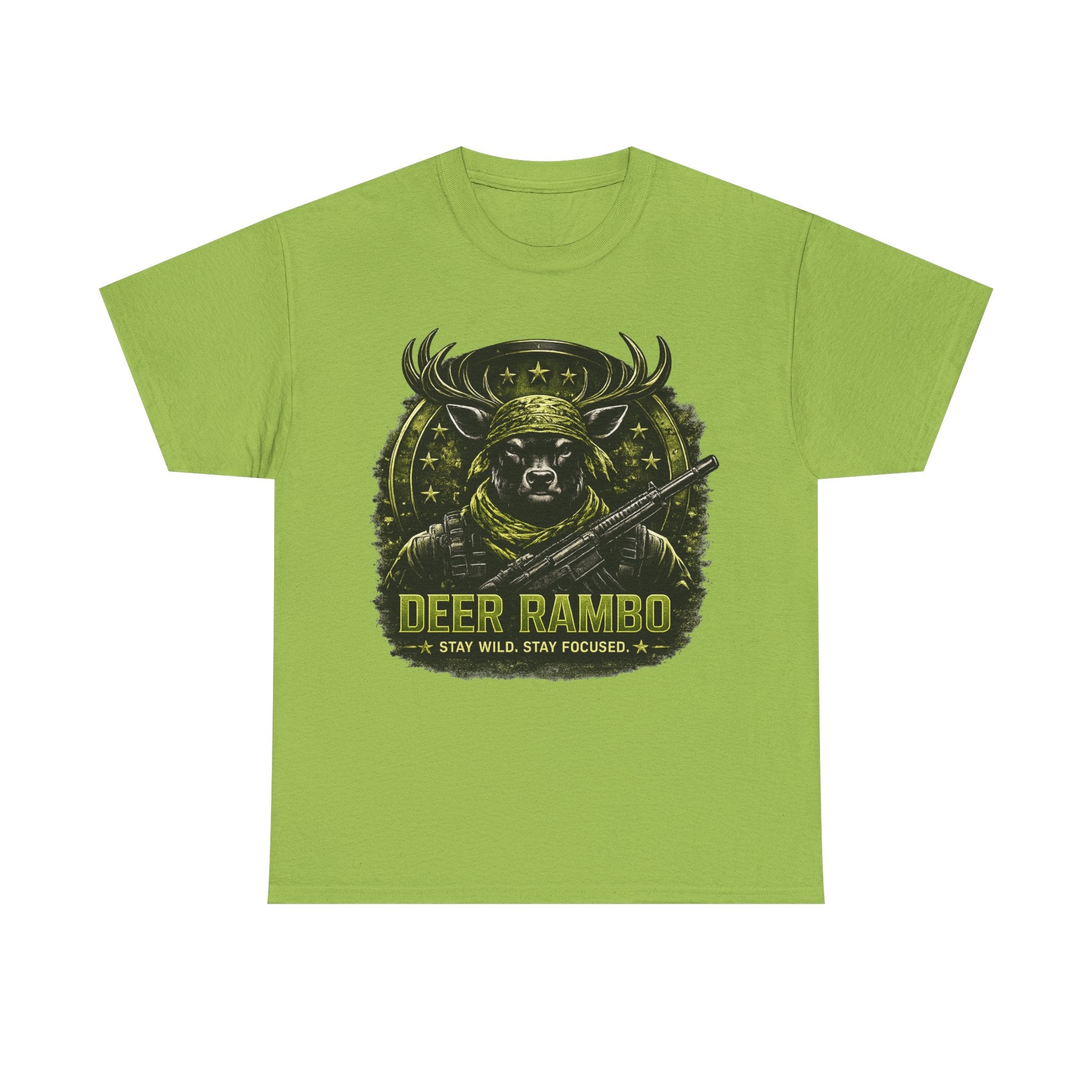 Deer Rambo Camo T-Shirt Hunter Gift | Woodland Deer Shirt | Military Style Tee | Unisex Shirt