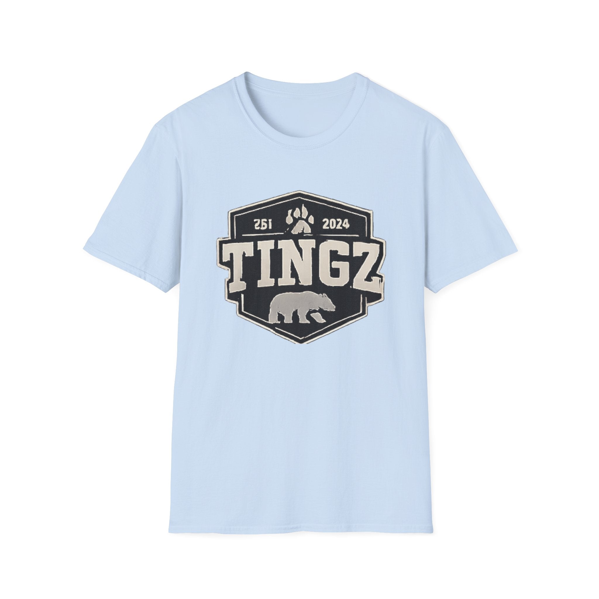 Bear Tingz Logo T‑Shirt — Retro Paw Emblem Tee