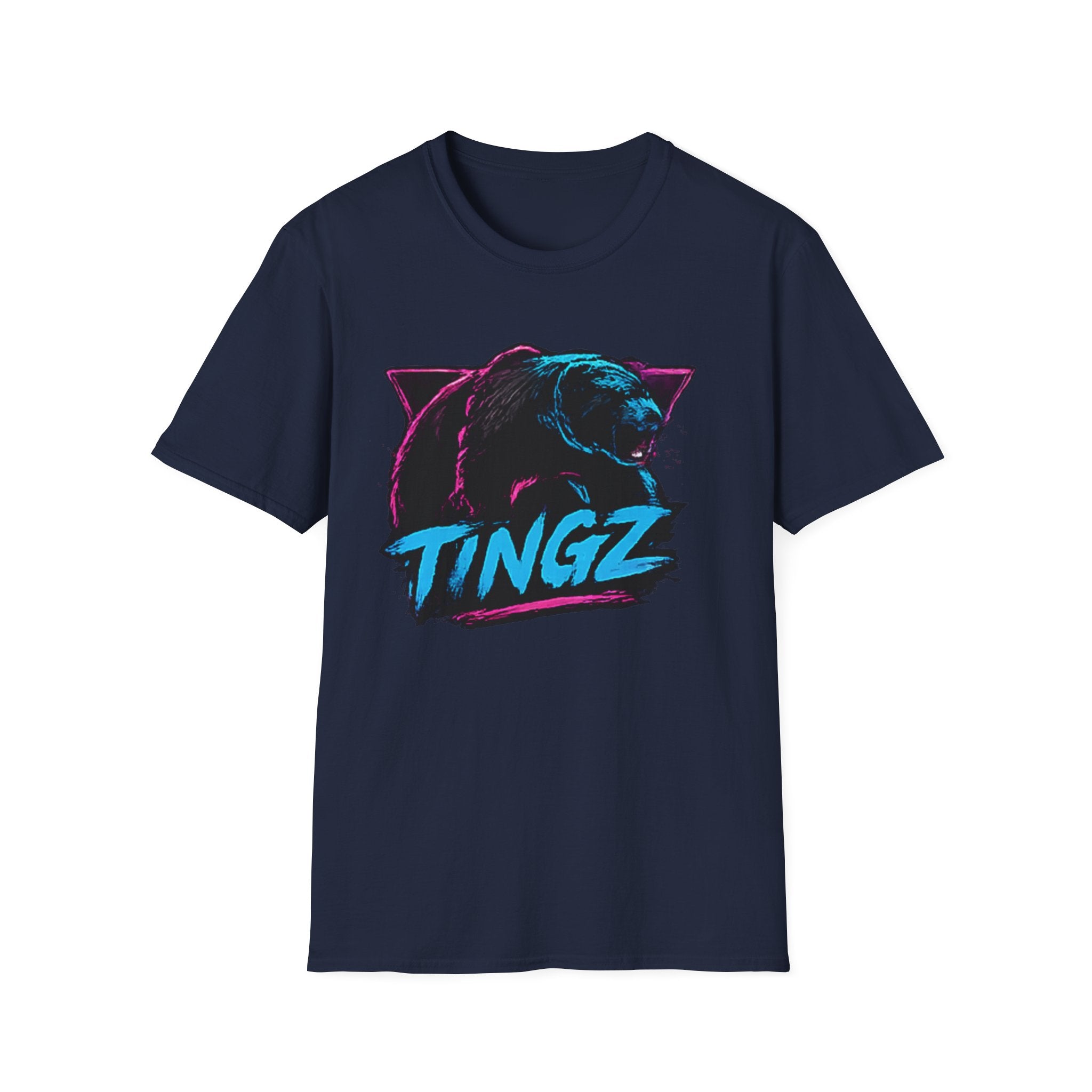 Bear TINGZ Graphic T-Shirt —  Retro Neon Crew Tee