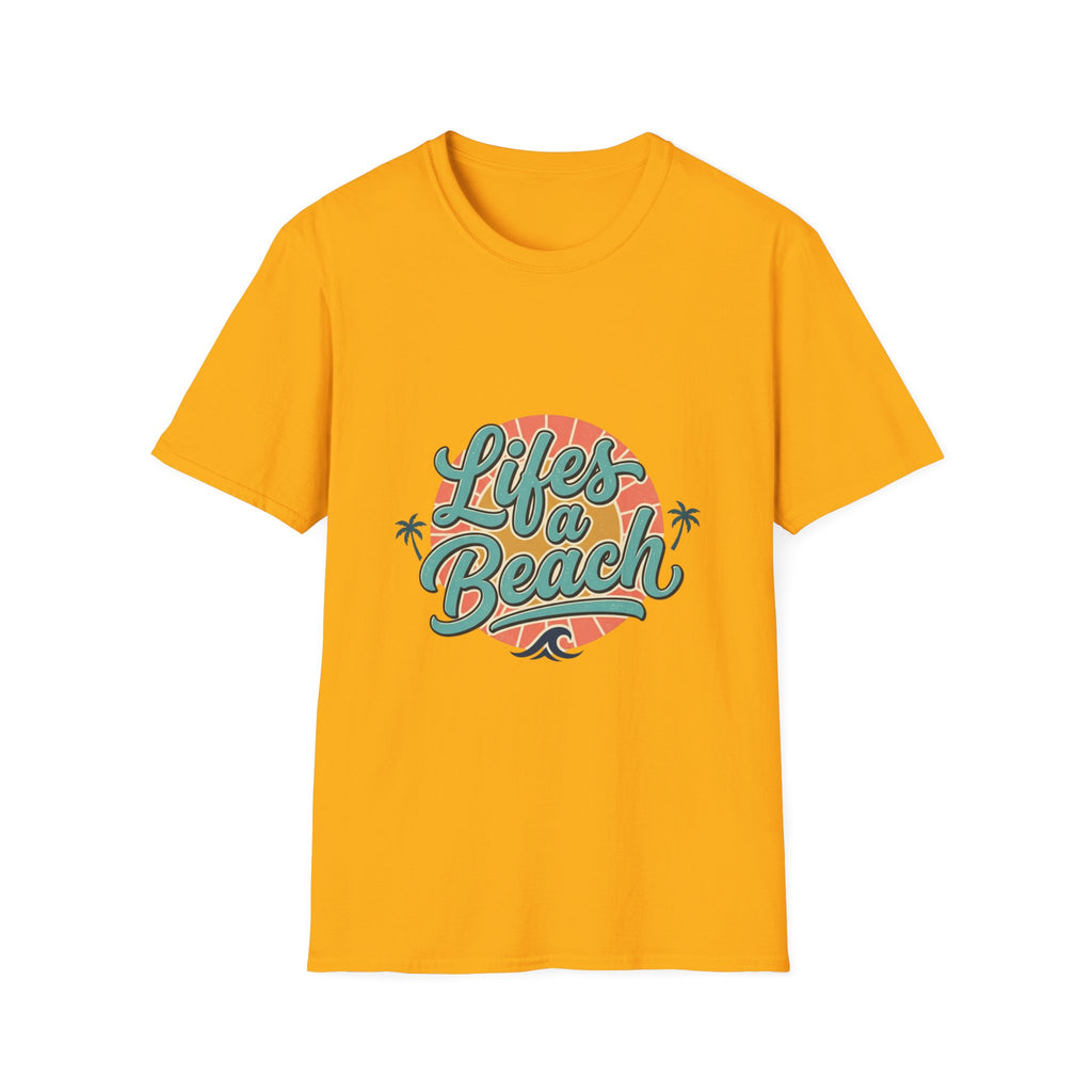 Life's a Beach T-Shirt — Retro Palm Sunset Summer Tee