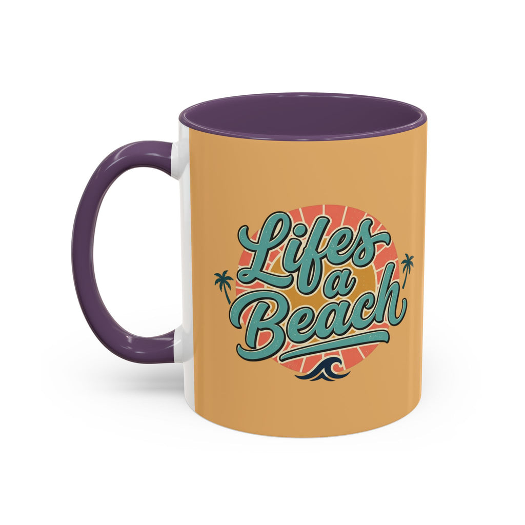 Life's a Beach Coffee Mug — Retro Beach Vibes 11/15oz Accent Mug