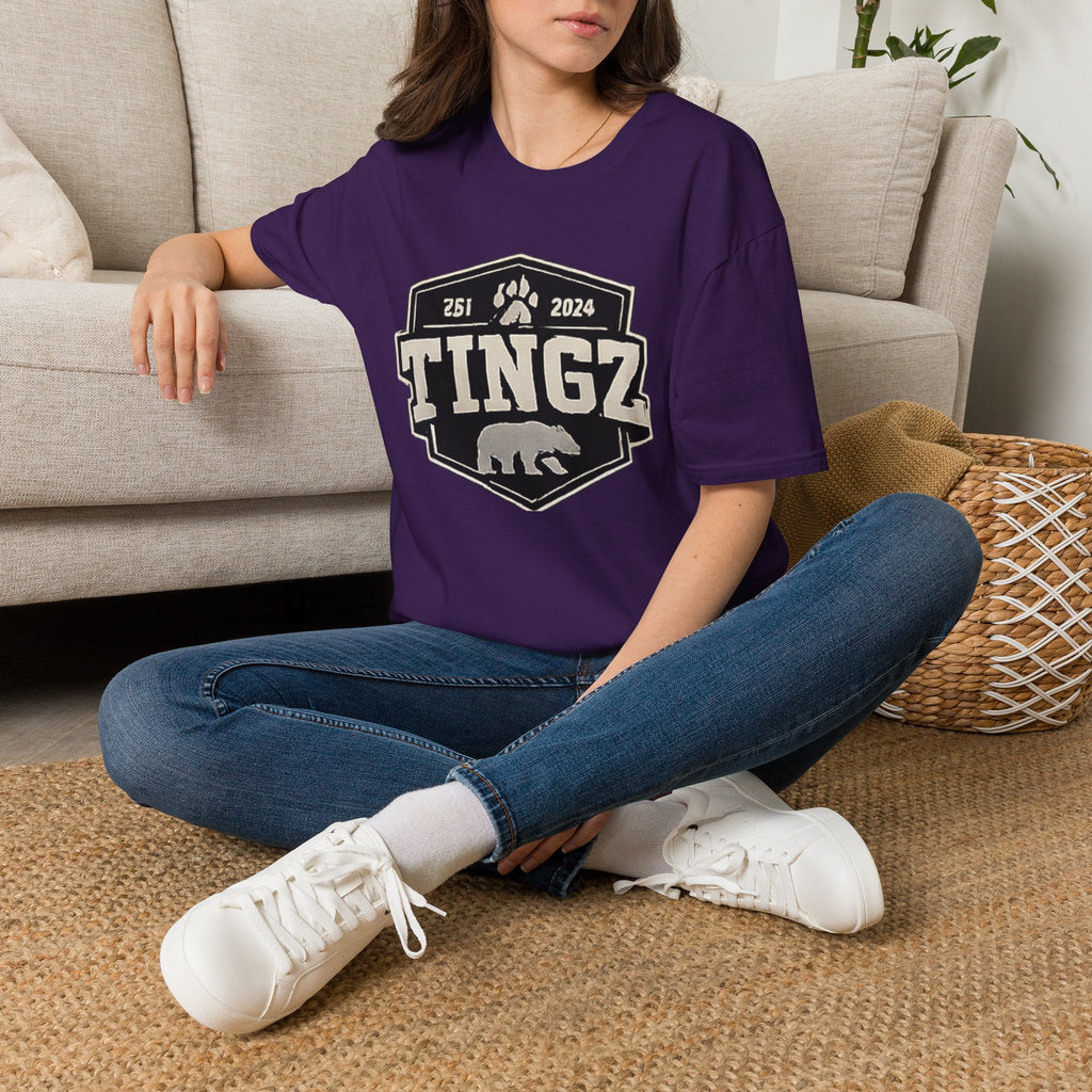 Bear Tingz Logo T‑Shirt — Retro Paw Emblem Tee