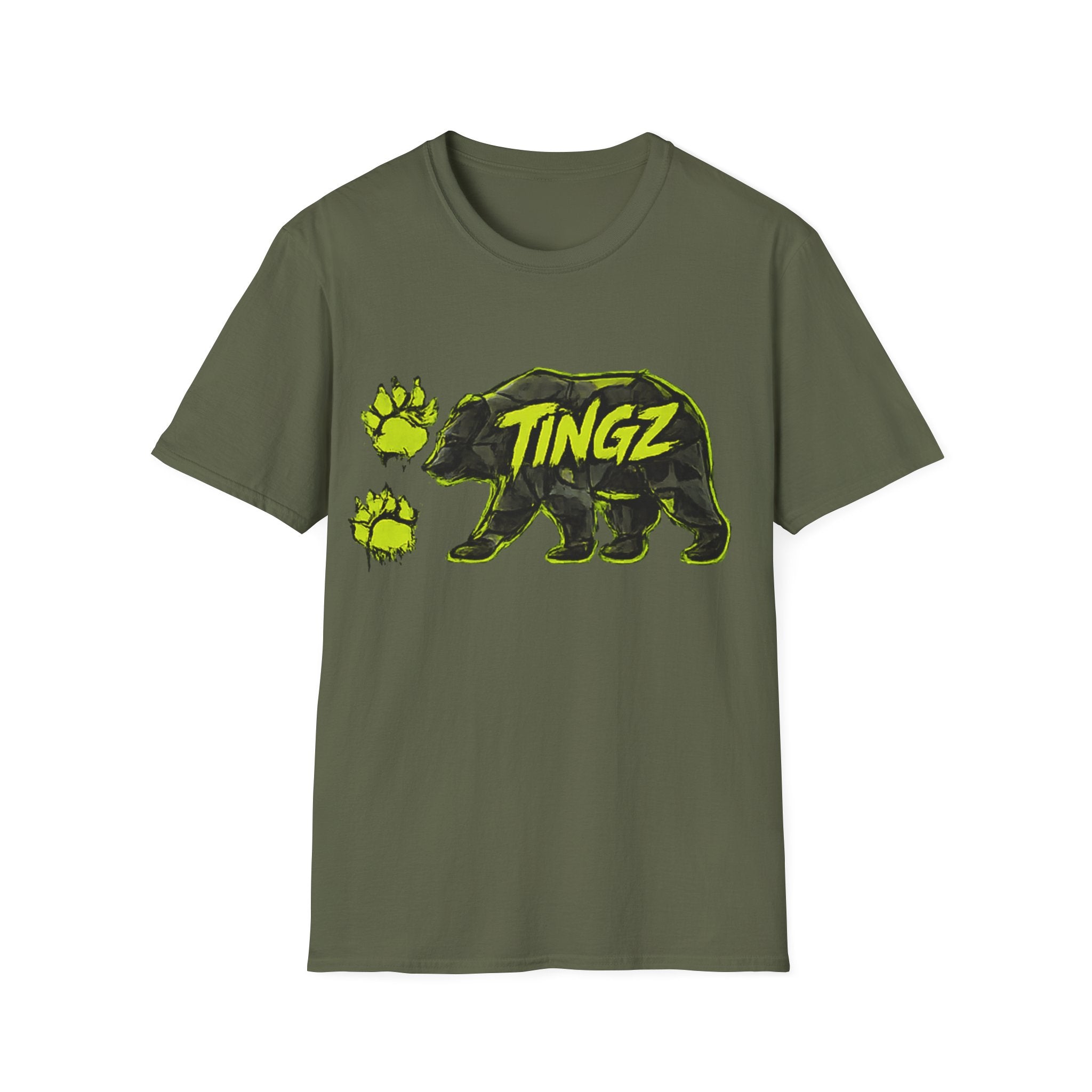 Bear TINGZ Paw Graphic T-Shirt —  Neon Logo