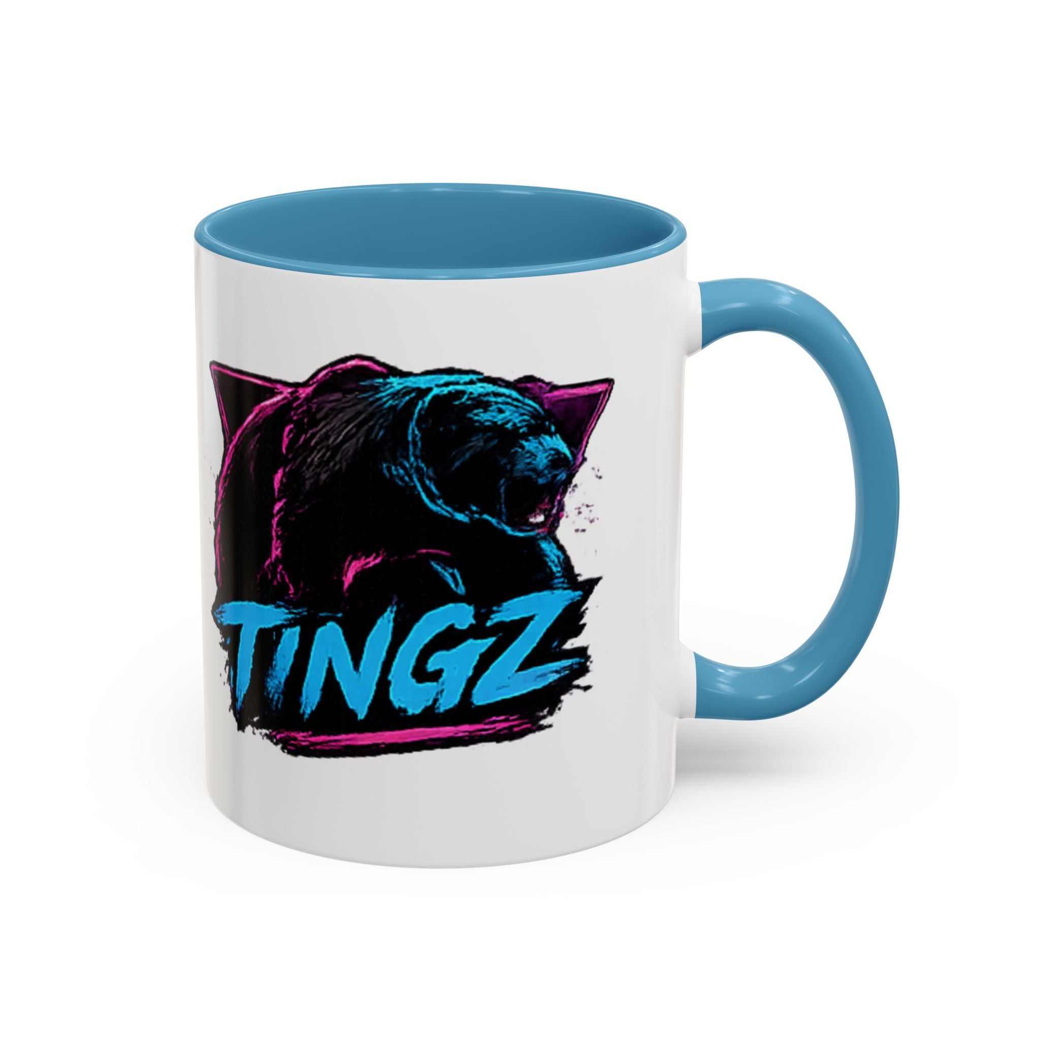 Bear Tingz Accent Coffee Mug — 11/15oz Gamer Logo Ceramic Mug