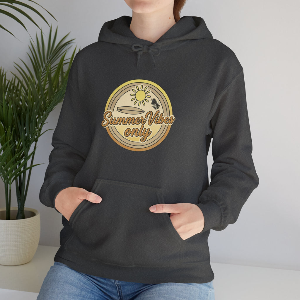 Retro Daisy “Summer Vibes Only” Hoodie — Vintage Floral Cozy Pullover