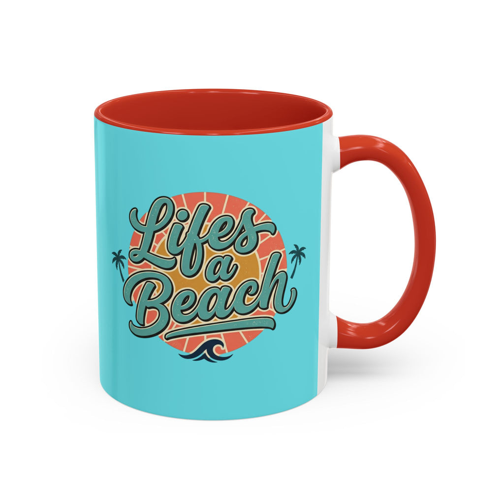 Life's a Beach Coffee Mug — Retro Beach Vibes 11/15oz Accent Mug