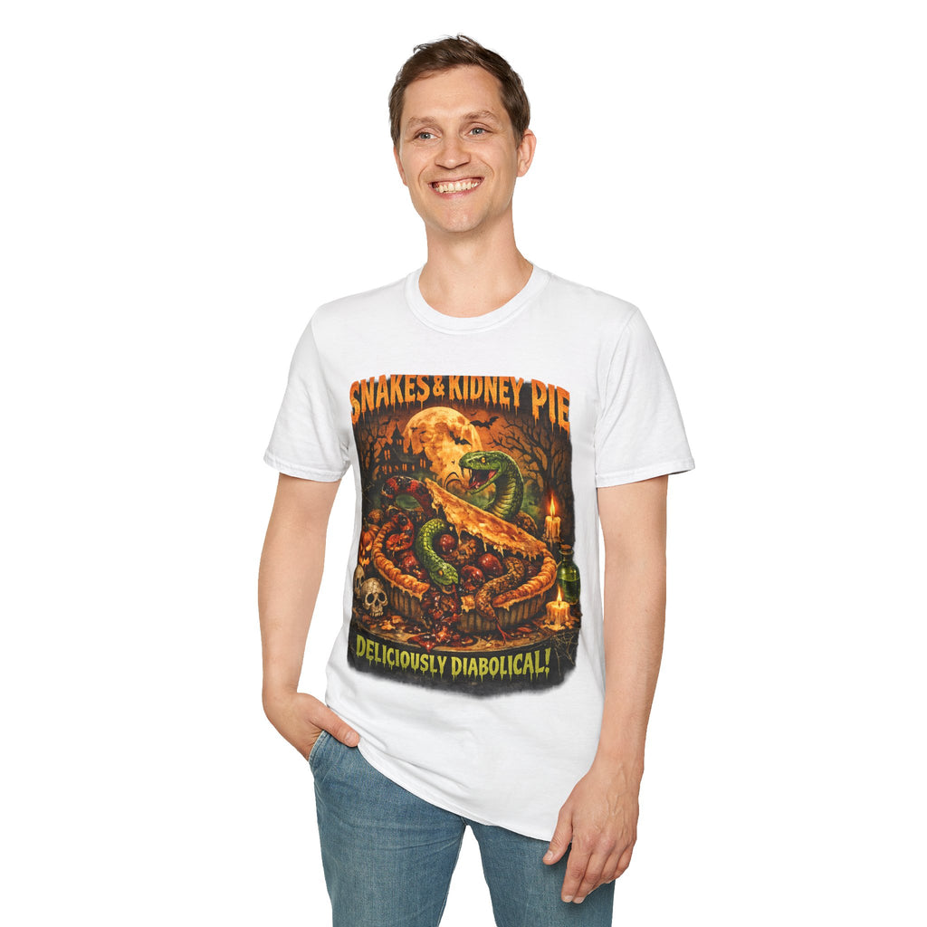 Snakes & Kidney Pie Tee — Spooky Retro Halloween Graphic T-Shirt