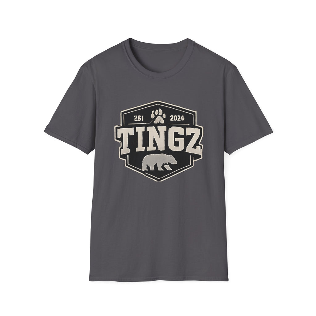 Bear Tingz Logo T‑Shirt — Retro Paw Emblem Tee