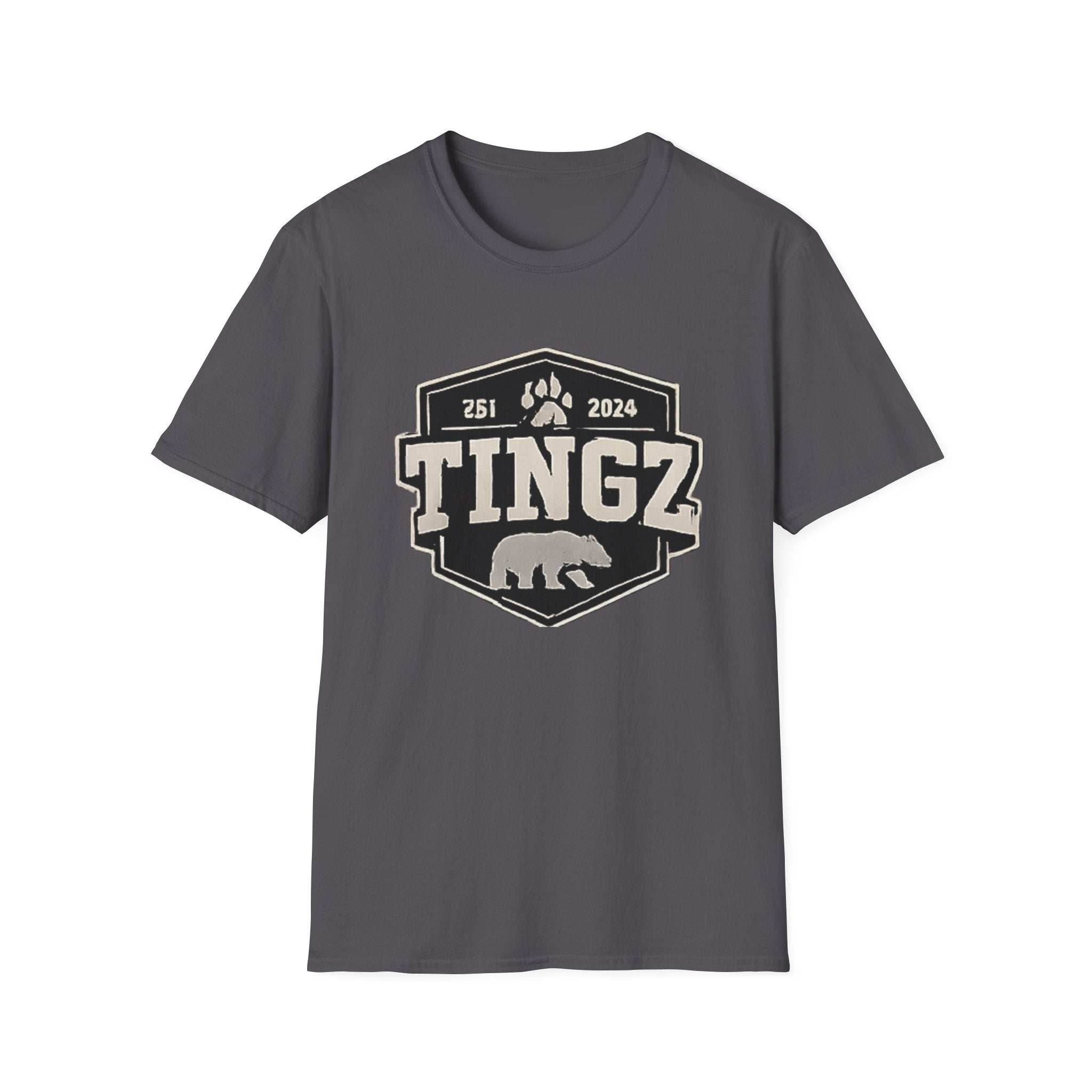 Bear Tingz Logo T‑Shirt — Retro Paw Emblem Tee
