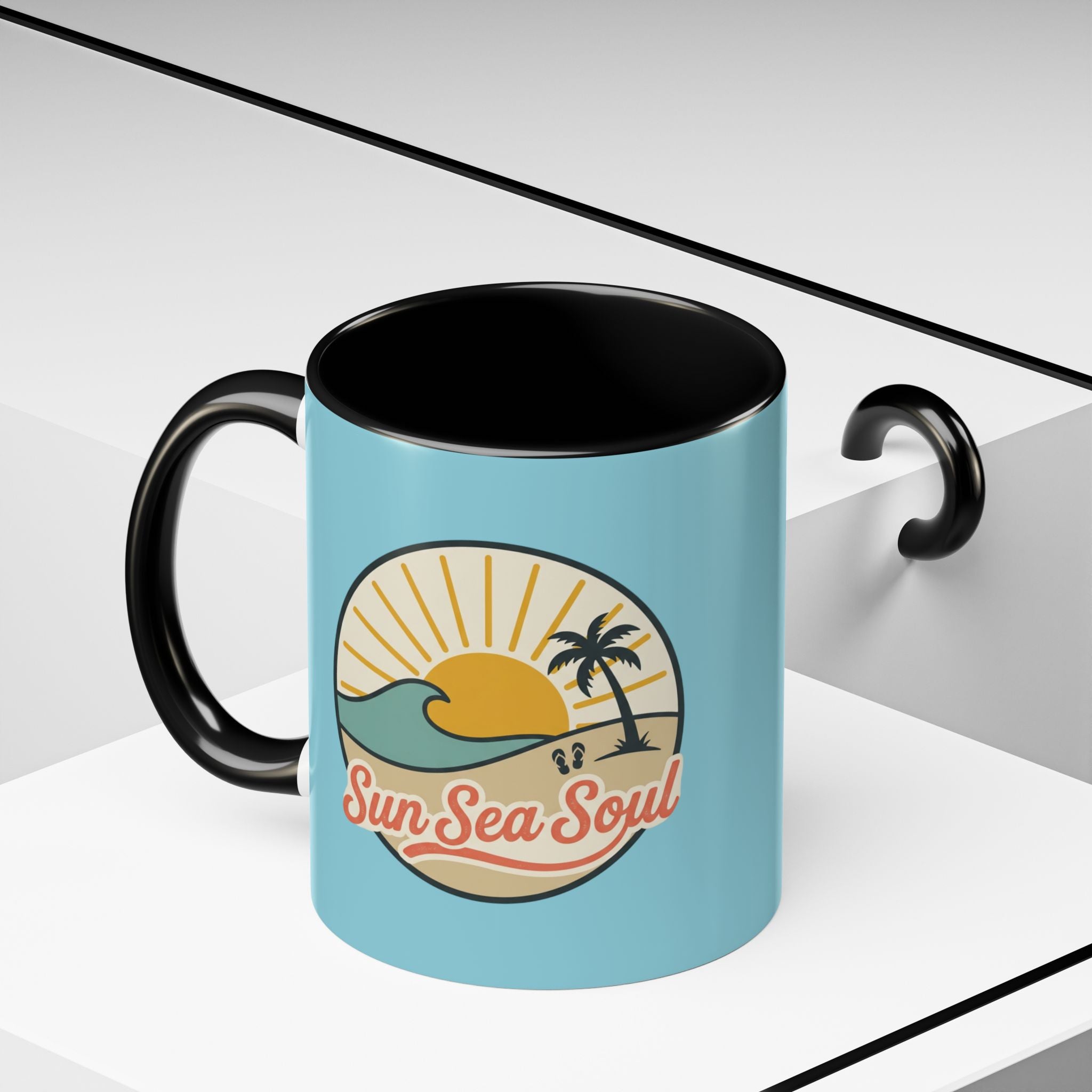 Sun Sea Soul Accent Coffee Mug – Beach Sunset 11/15oz