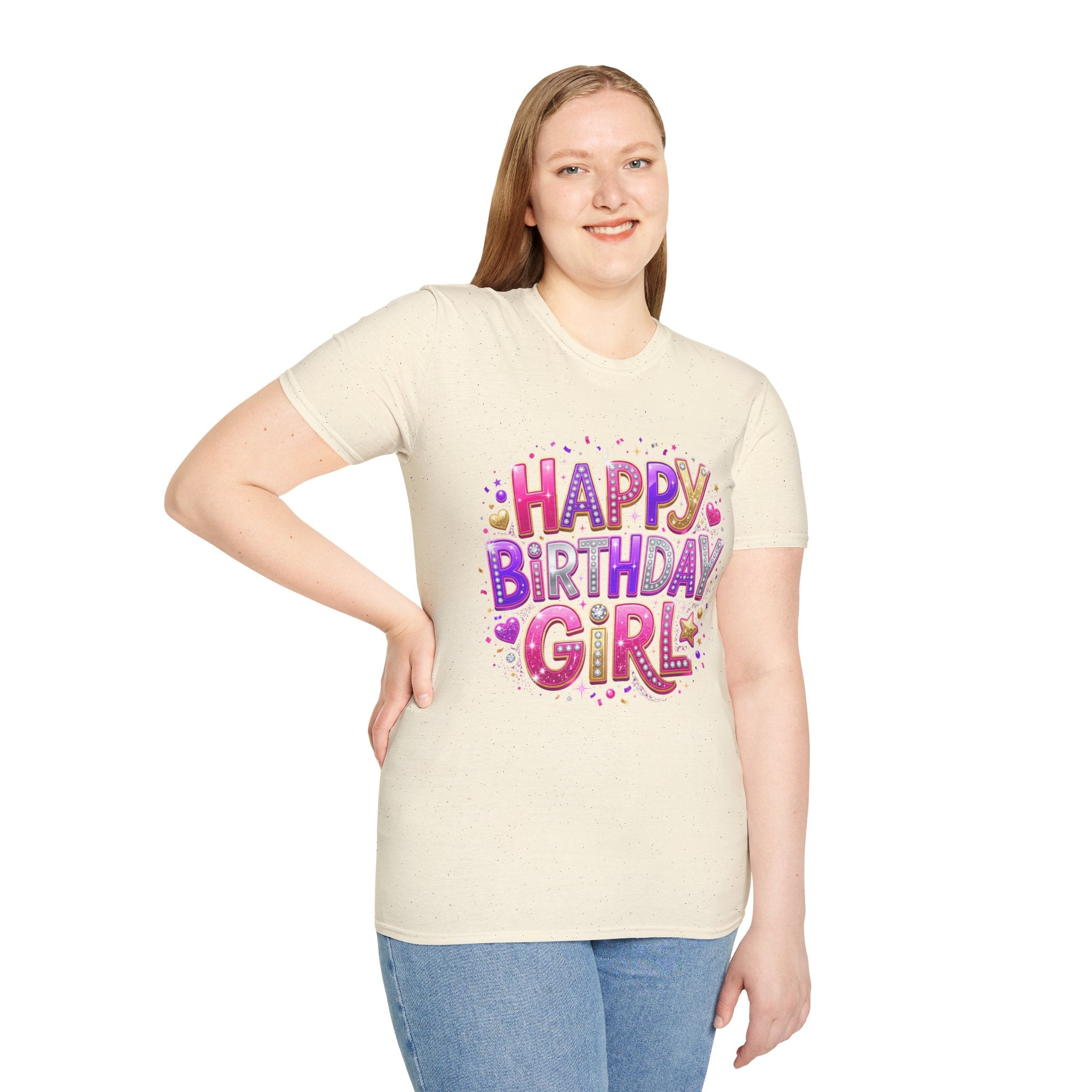Happy Birthday Girl T-Shirt — Colorful Confetti Party Tee
