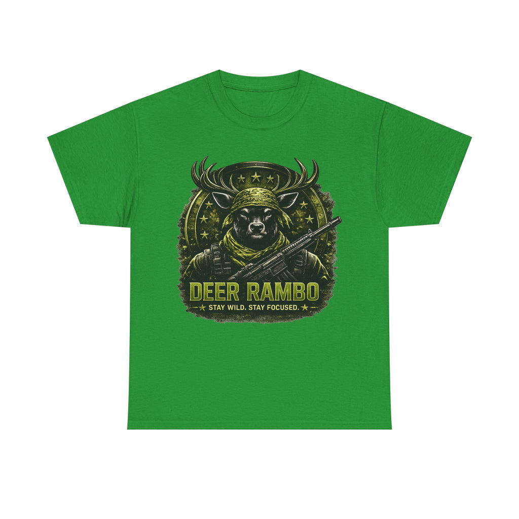 Deer Rambo Camo T-Shirt Hunter Gift | Woodland Deer Shirt | Military Style Tee | Unisex Shirt