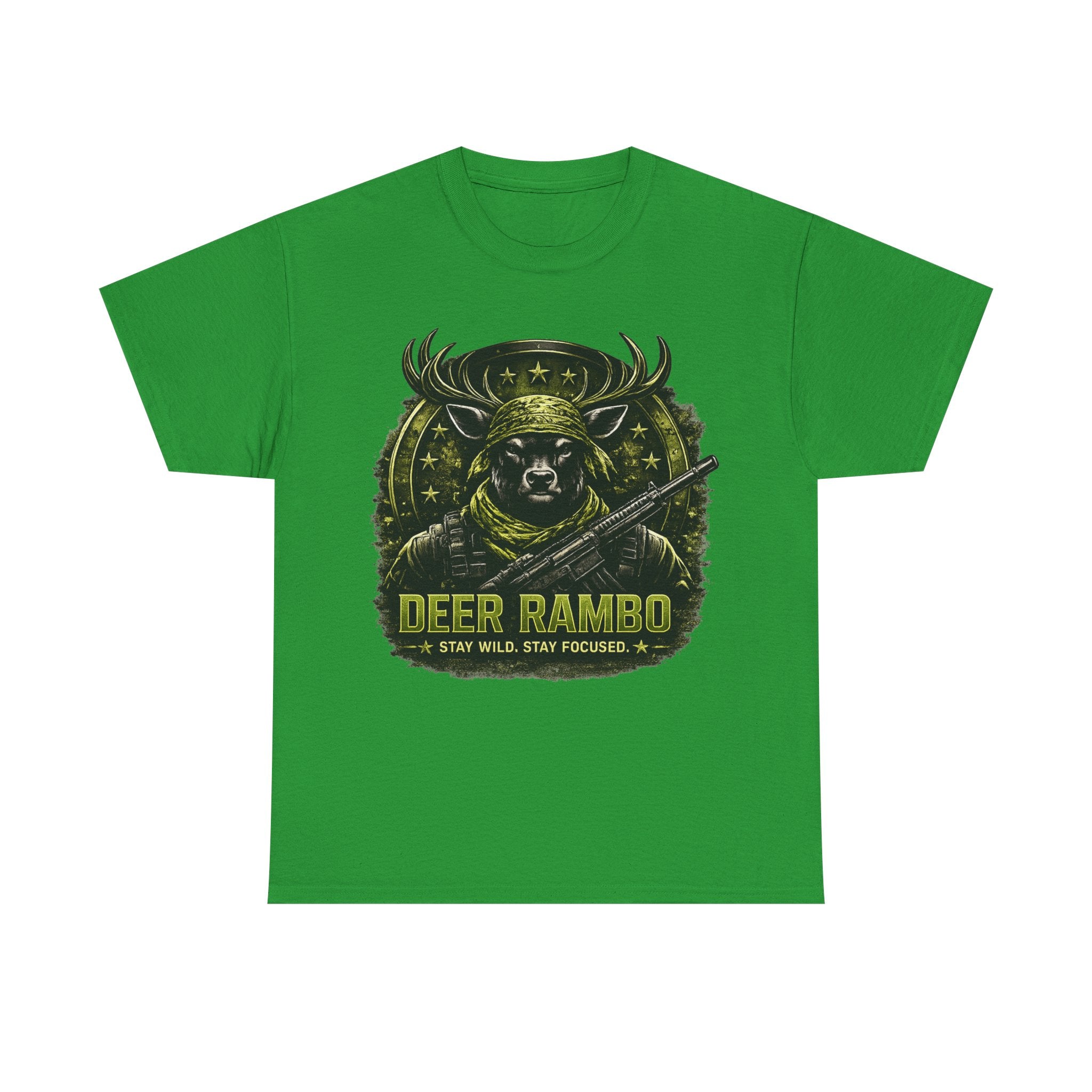 Deer Rambo Camo T-Shirt Hunter Gift | Woodland Deer Shirt | Military Style Tee | Unisex Shirt