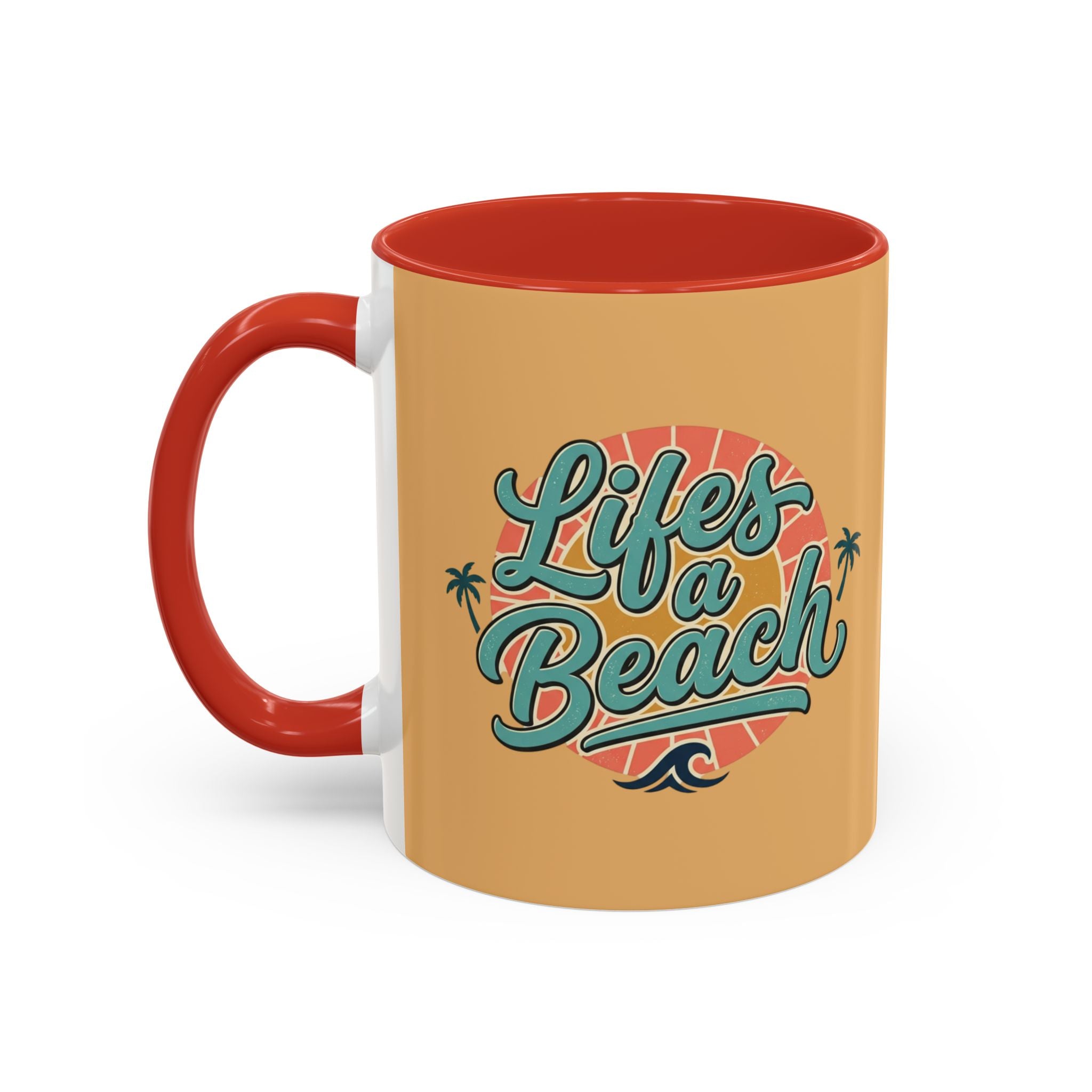 Life's a Beach Coffee Mug — Retro Beach Vibes 11/15oz Accent Mug