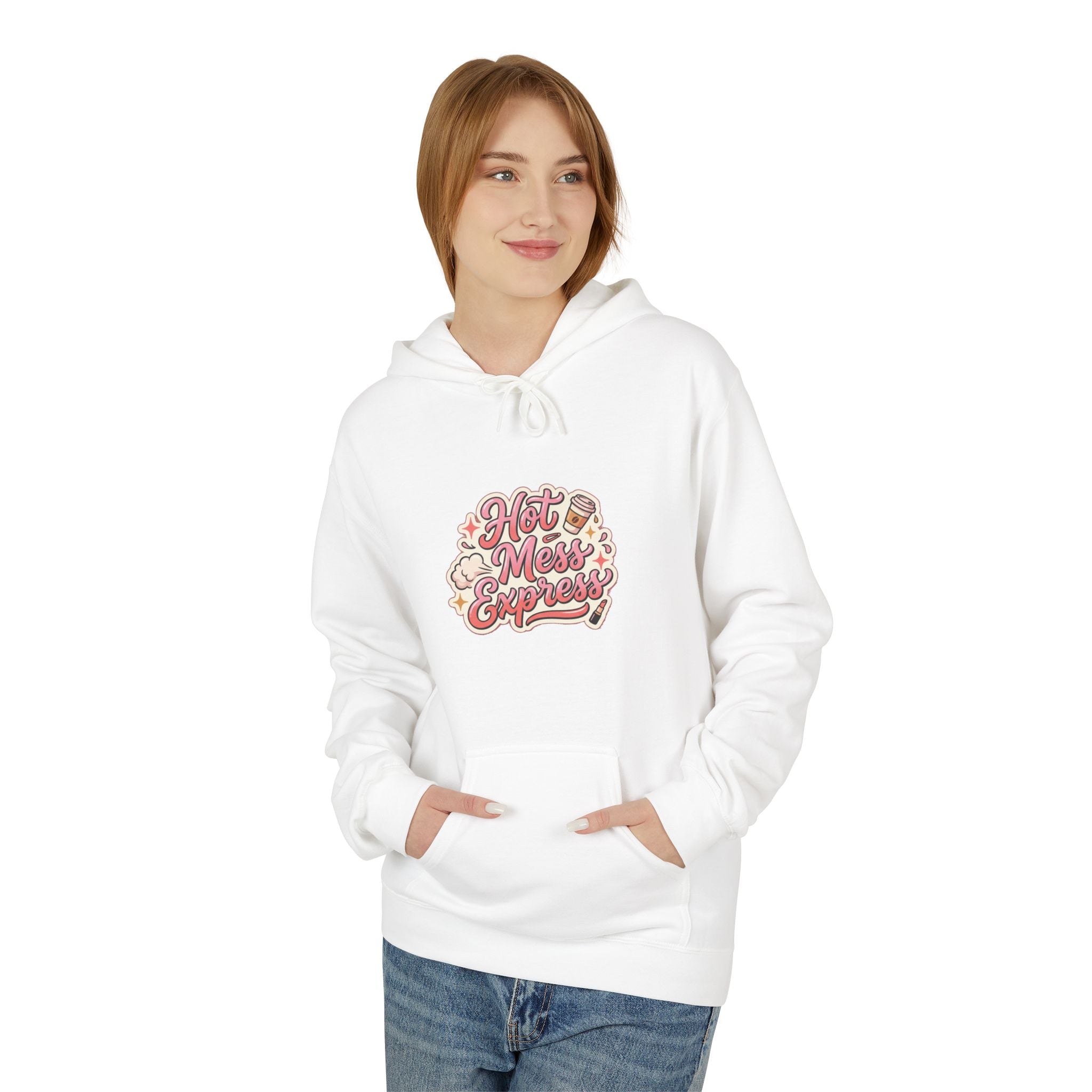 Hoodie - "Hot Mess Express" Funny Script Hoodie