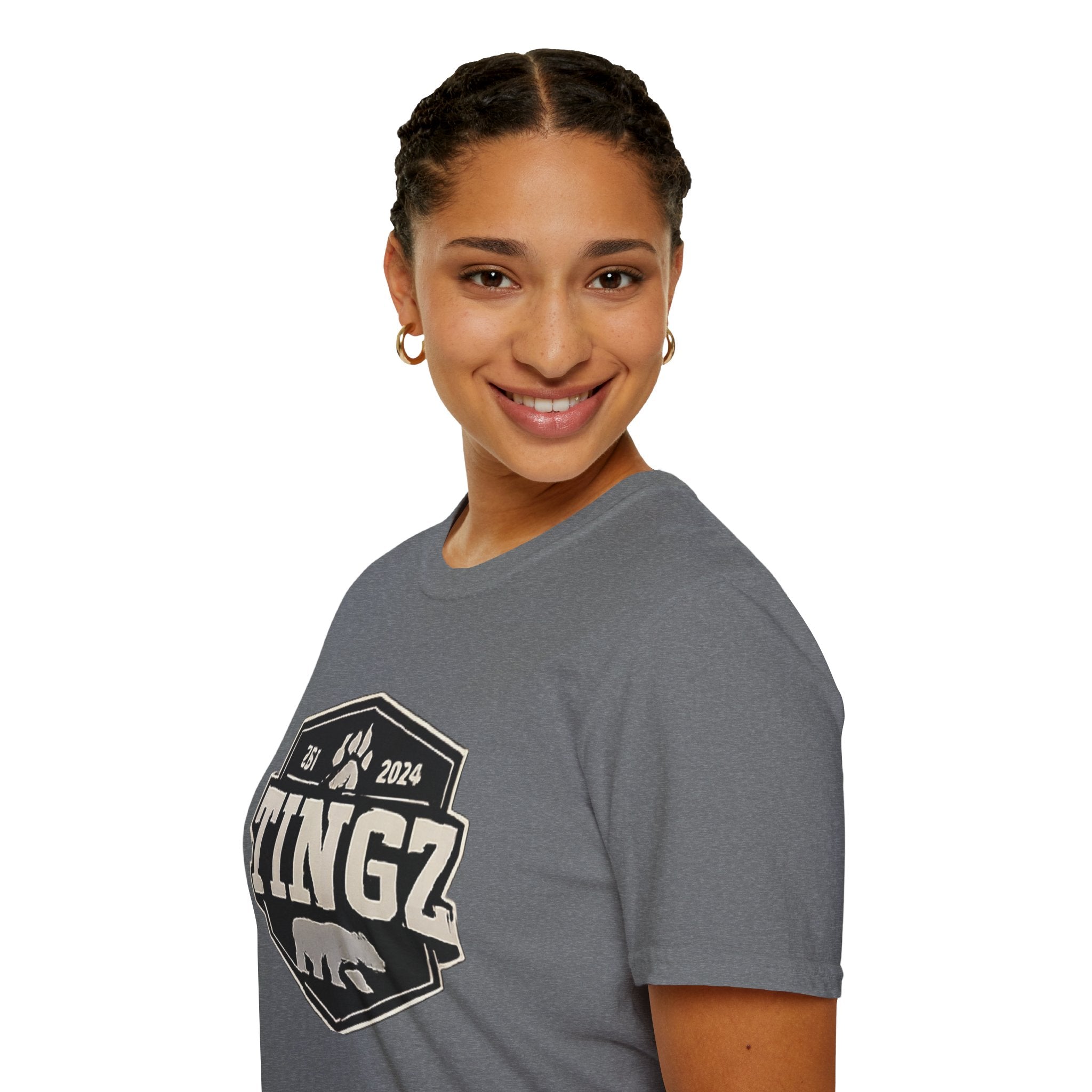 Bear Tingz Logo T‑Shirt — Retro Paw Emblem Tee