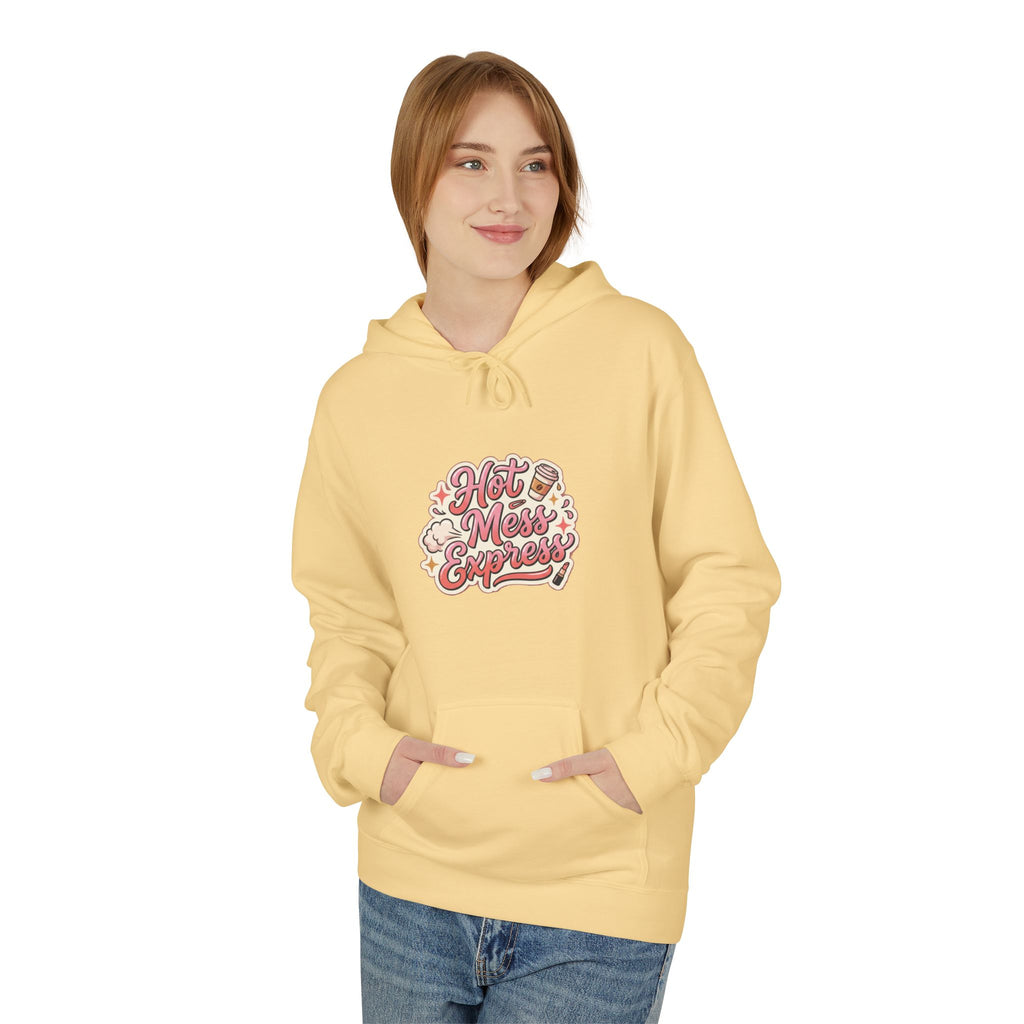 Hoodie - "Hot Mess Express" Funny Script Hoodie