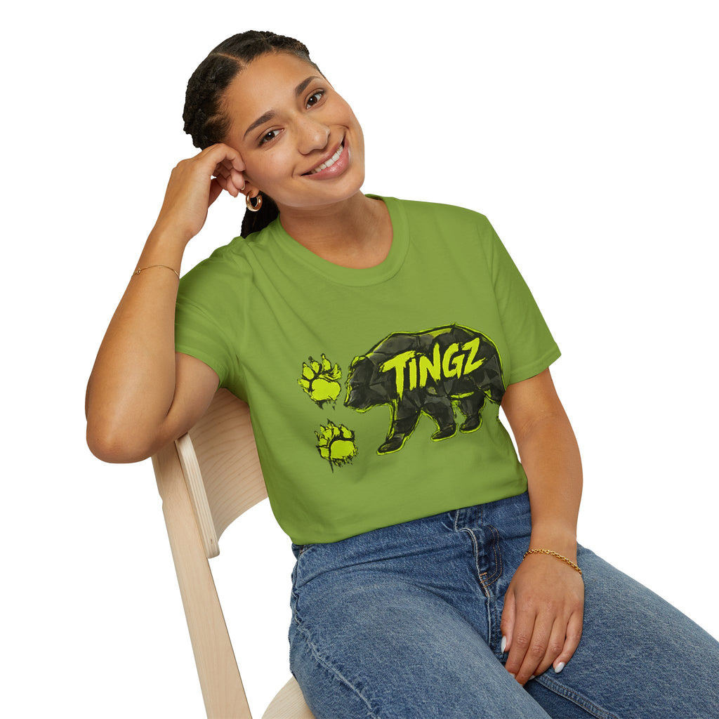 Bear TINGZ Paw Graphic T-Shirt —  Neon Logo