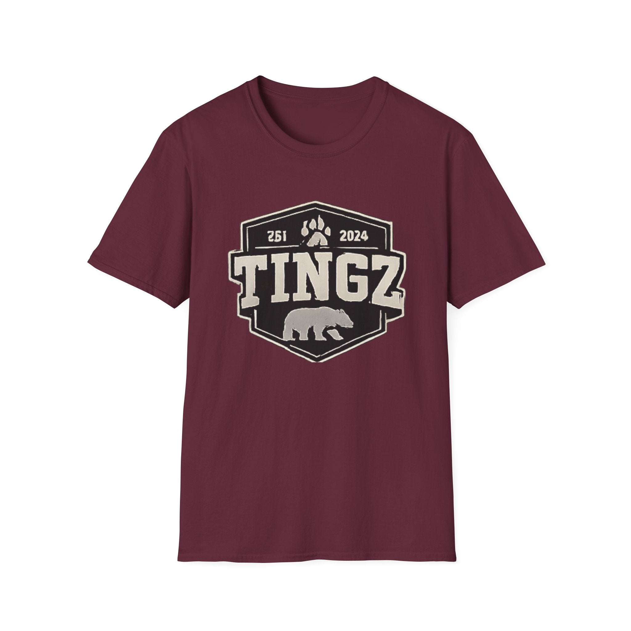 Bear Tingz Logo T‑Shirt — Retro Paw Emblem Tee