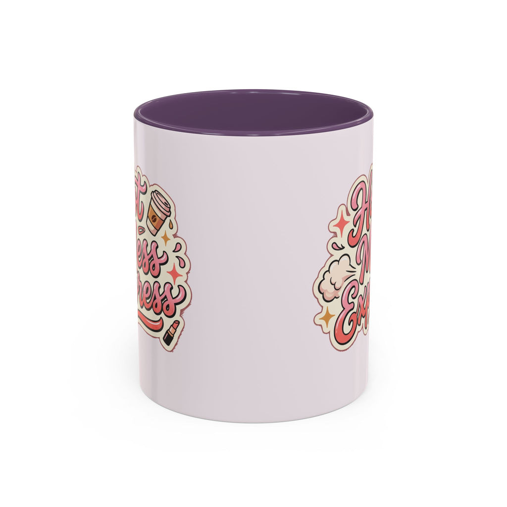 Hot Mess Express Coffee Mug — Funny Pink Accent Mug for Coffee Lovers