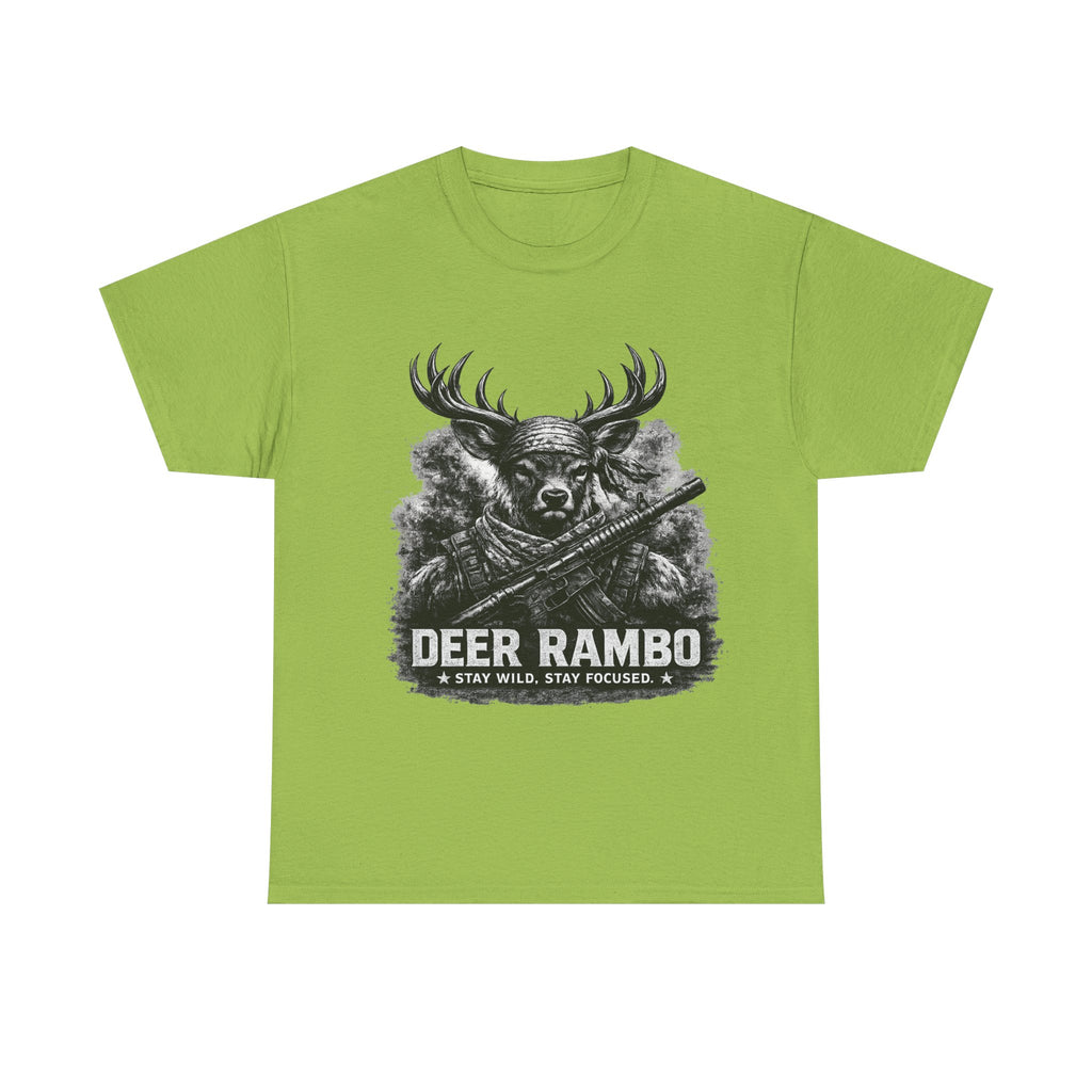 Deer Rambo Skull T-Shirt | Hunter Gift | Woodland Deer Shirt | Rustic Outdoor Tee | Unisex Shirt