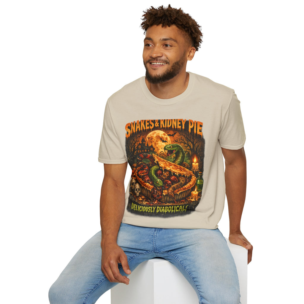 Snakes & Kidney Pie Tee — Spooky Retro Halloween Graphic T-Shirt