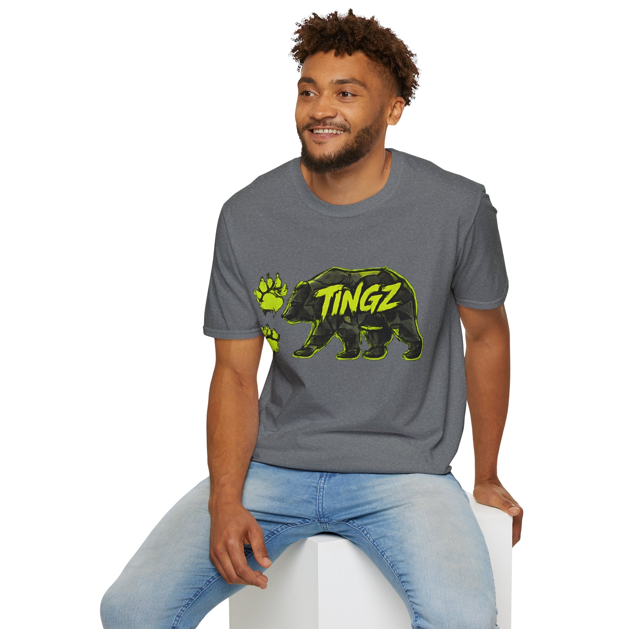Bear TINGZ Paw Graphic T-Shirt —  Neon Logo