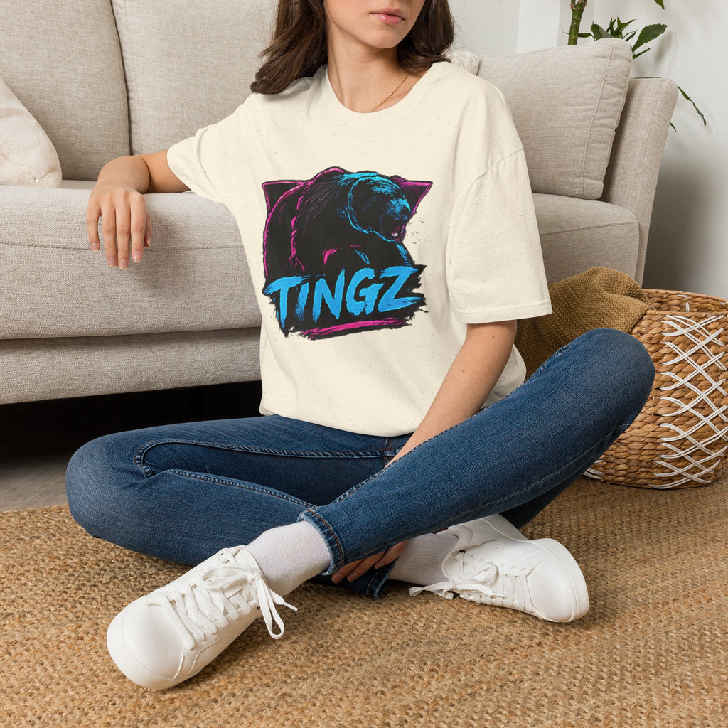 Bear TINGZ Graphic T-Shirt —  Retro Neon Crew Tee