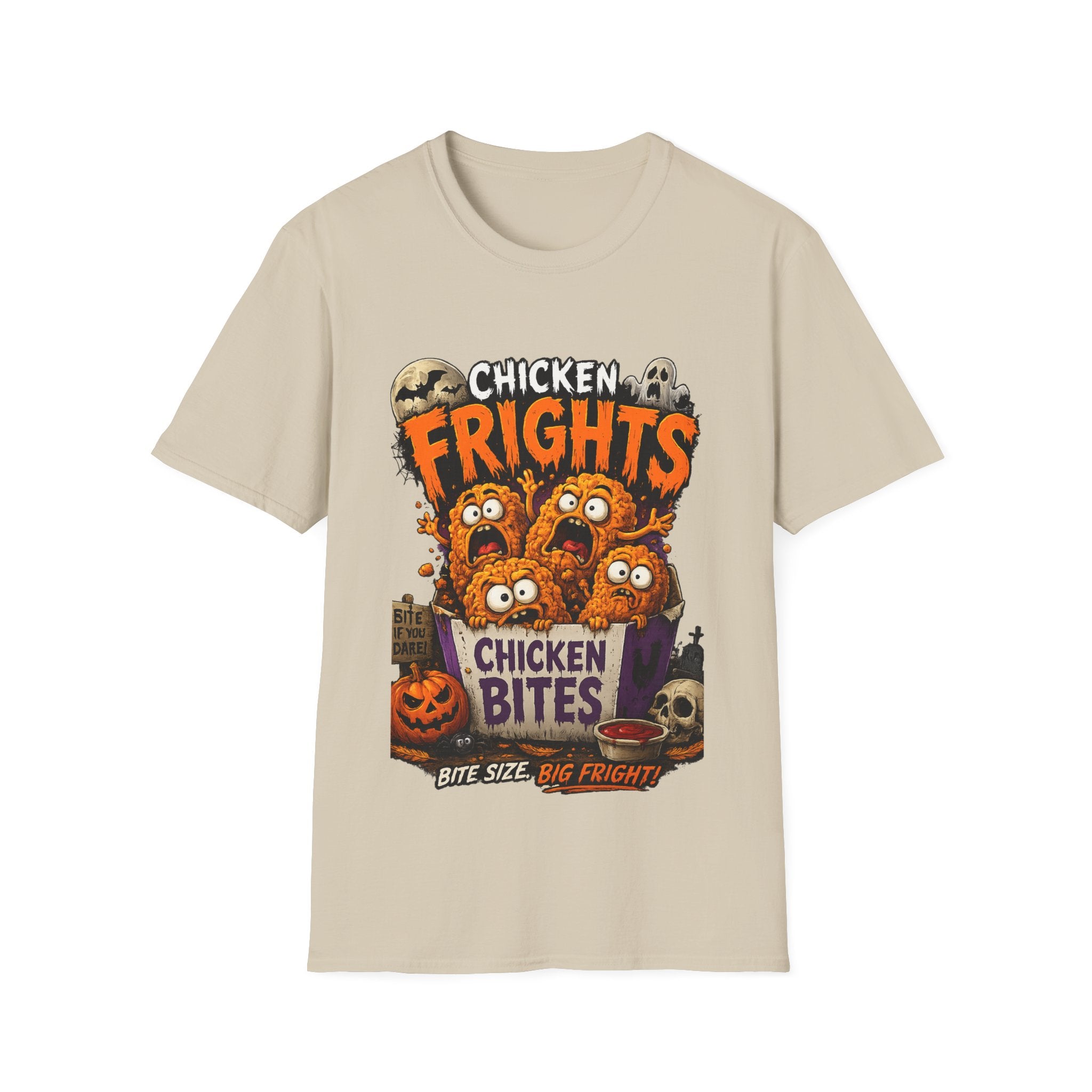 Chicken Frights T-Shirt — Cute Spooky Halloween Chicken Bites Tee