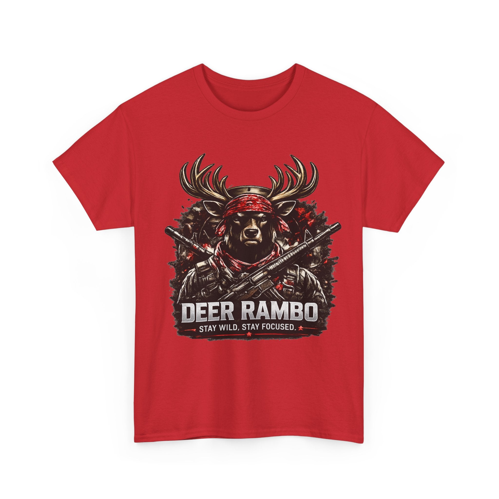 Deer Rambo Graphic Tee — Hunting Deer Rambo T-Shirt