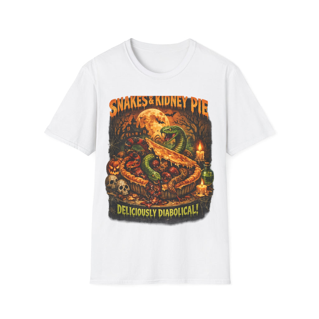 Snakes & Kidney Pie Tee — Spooky Retro Halloween Graphic T-Shirt