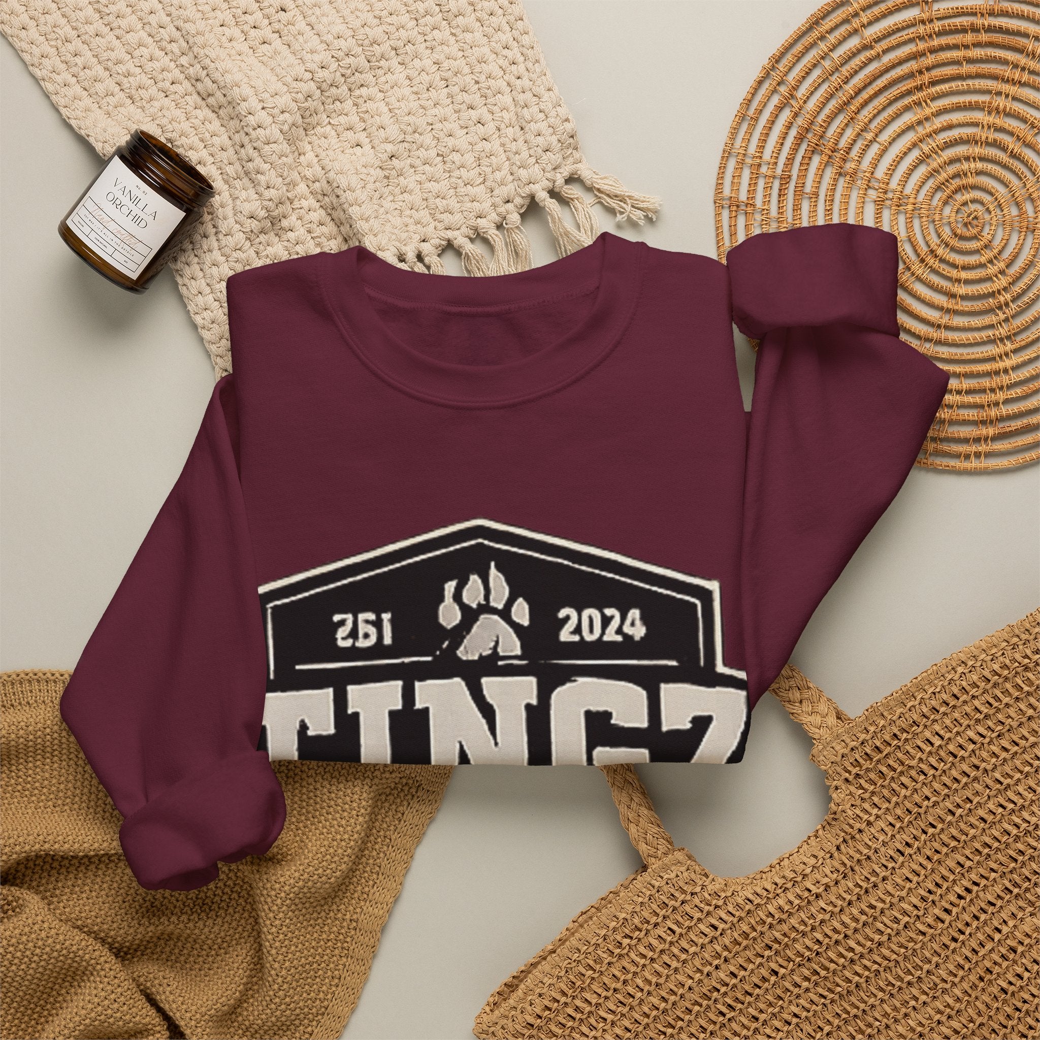 BEAR TINGZ  Badge Unisex Crewneck Sweatshirt | Vintage Wildlife Graphic Sweatshirt | Classic Streetwear Pullover