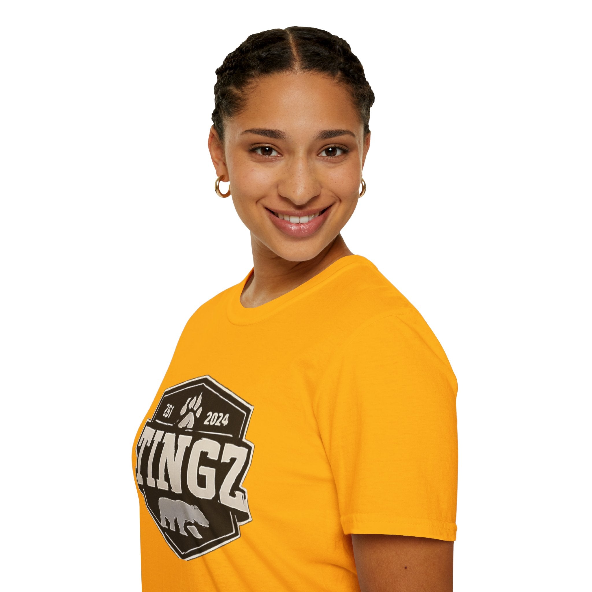 Bear Tingz Logo T‑Shirt — Retro Paw Emblem Tee