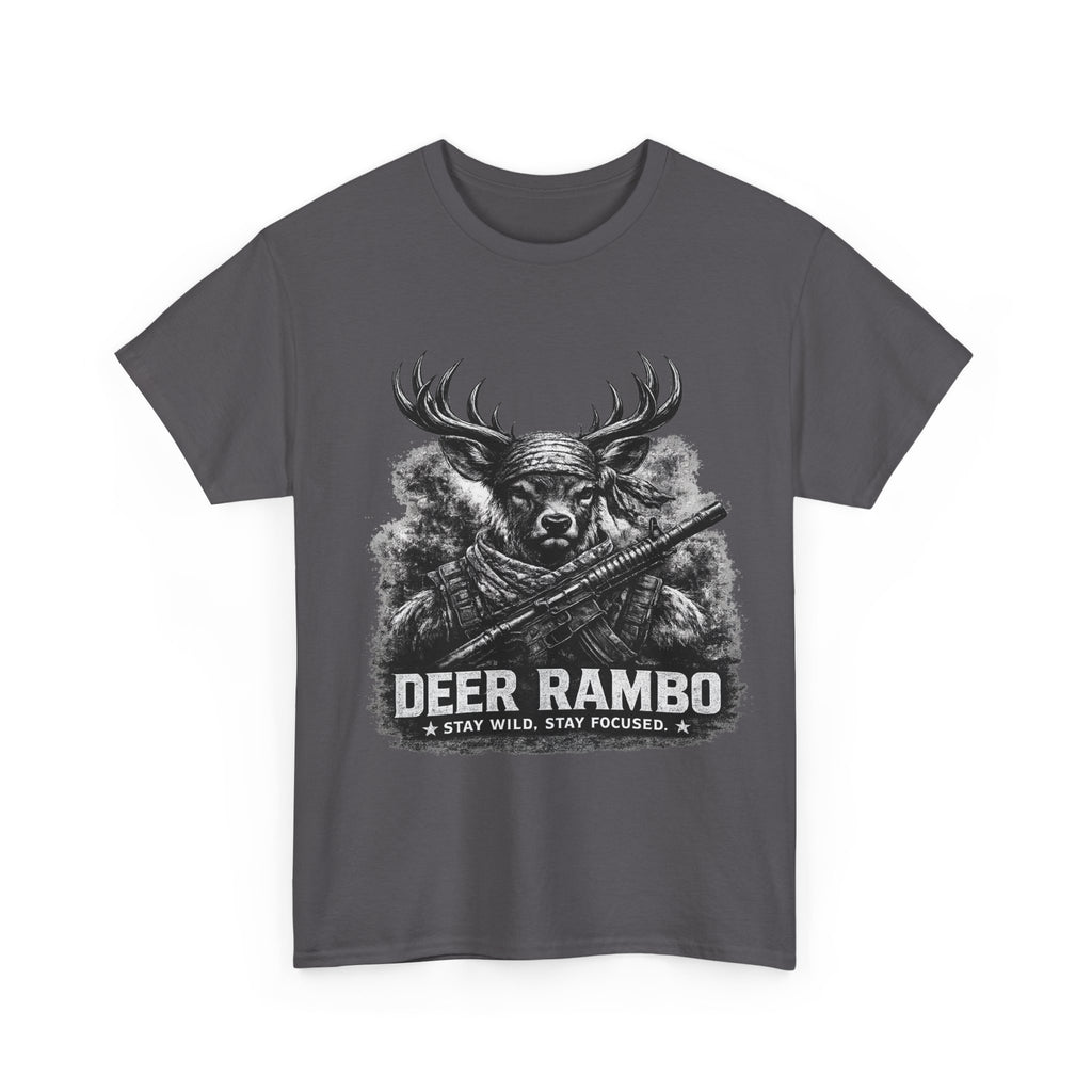 Deer Rambo Skull T-Shirt | Hunter Gift | Woodland Deer Shirt | Rustic Outdoor Tee | Unisex Shirt