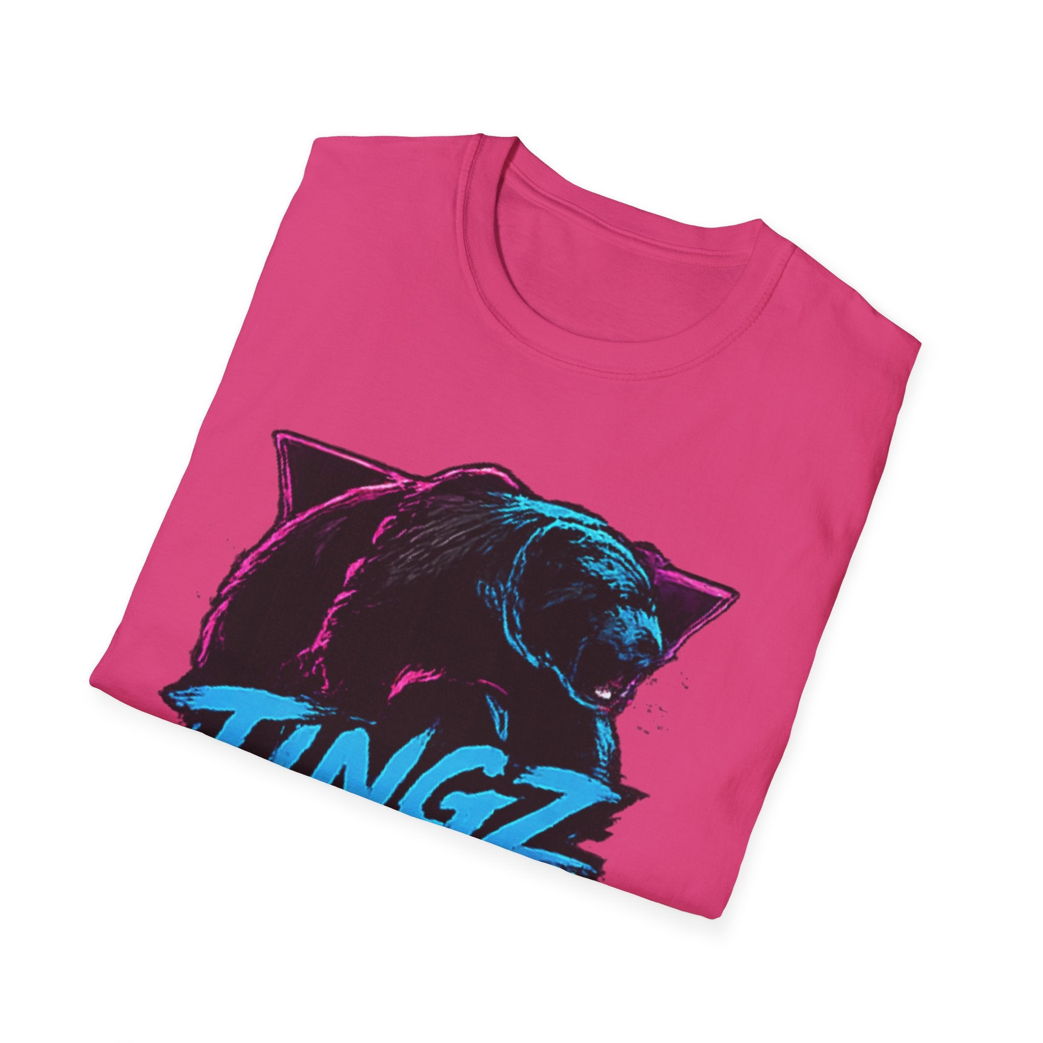 Bear TINGZ Graphic T-Shirt —  Retro Neon Crew Tee