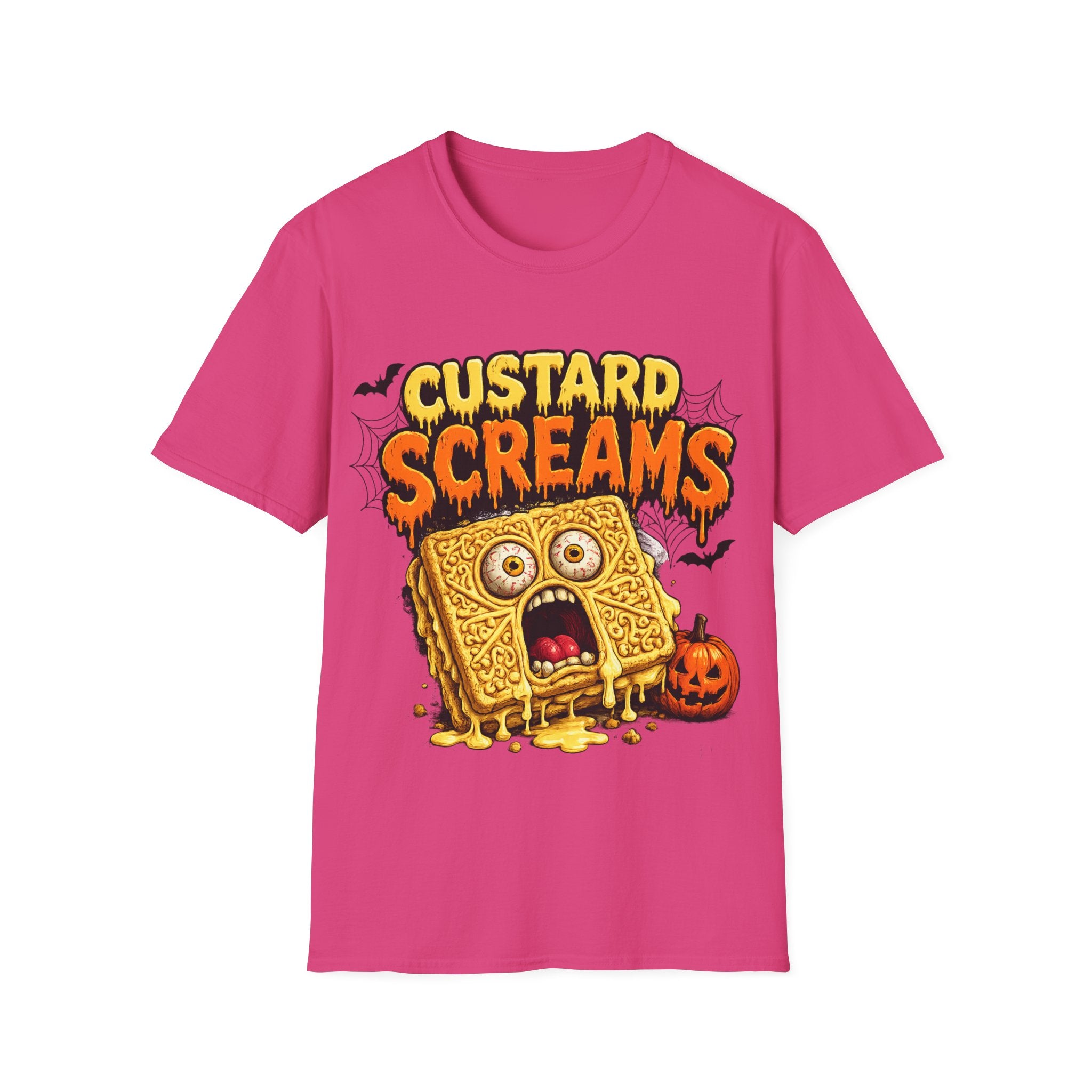 Custard Screams Halloween T-Shirt — Spooky Dessert Graphic Tee